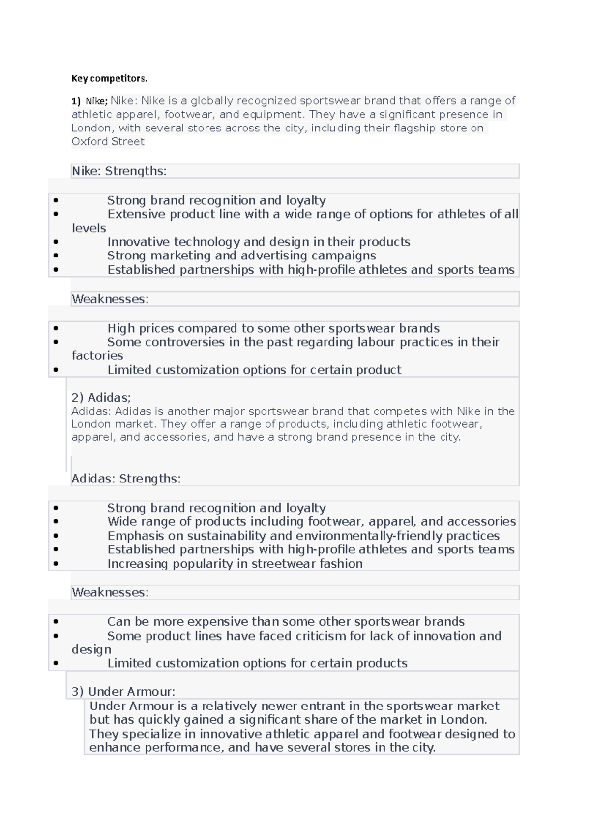 Competitors ,marketing Strategy - Key Competitors. Nike; Nike: Nike Is 