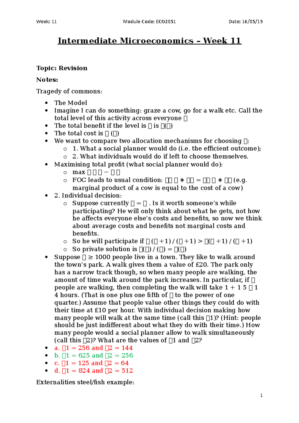 Intermediate Microeconomics - week 11 - Intermediate Microeconomics ...