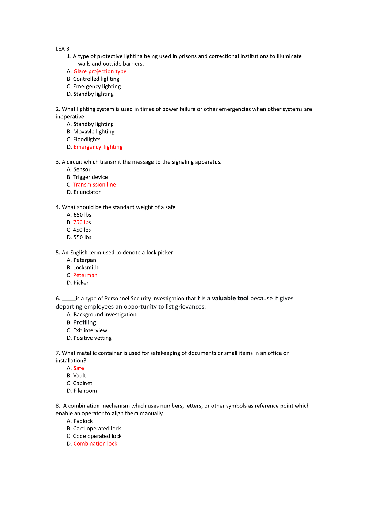 LEA 3 for midterm review - Criminology - Studocu