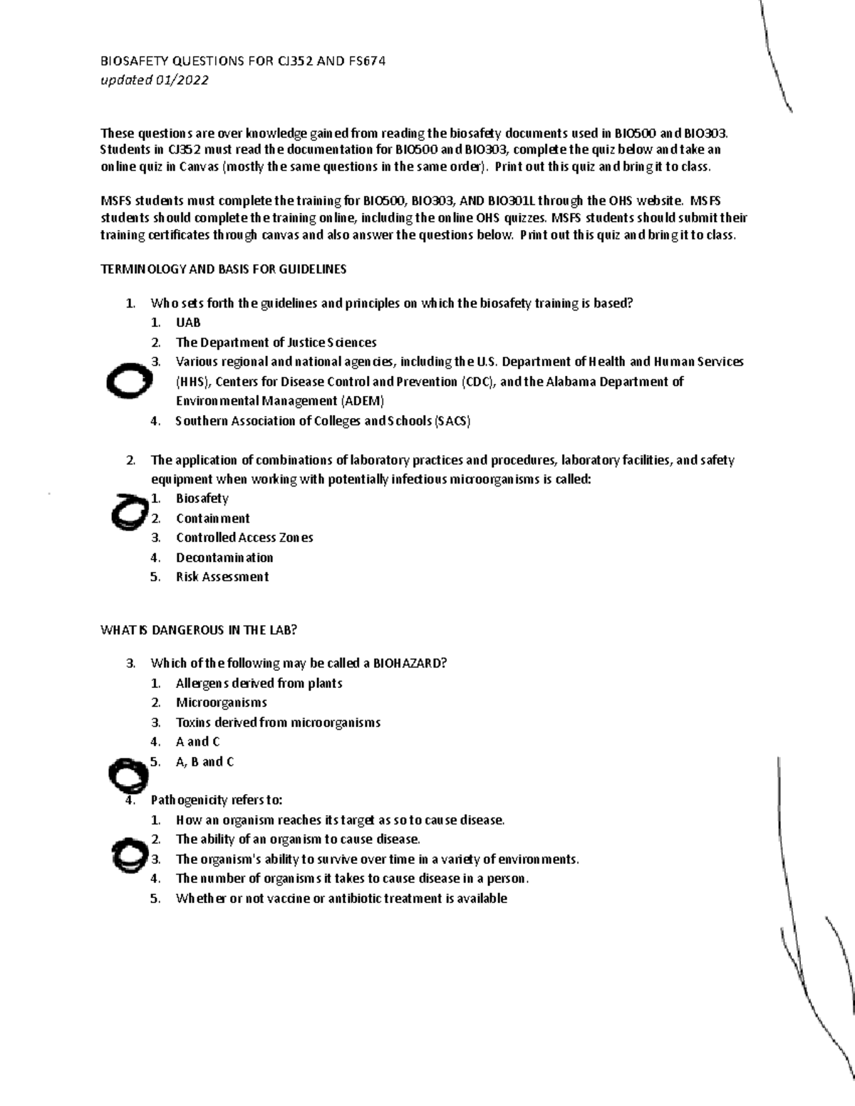 Biosafety+Questions+CJ352+22011 2 updated 01/ These questions are