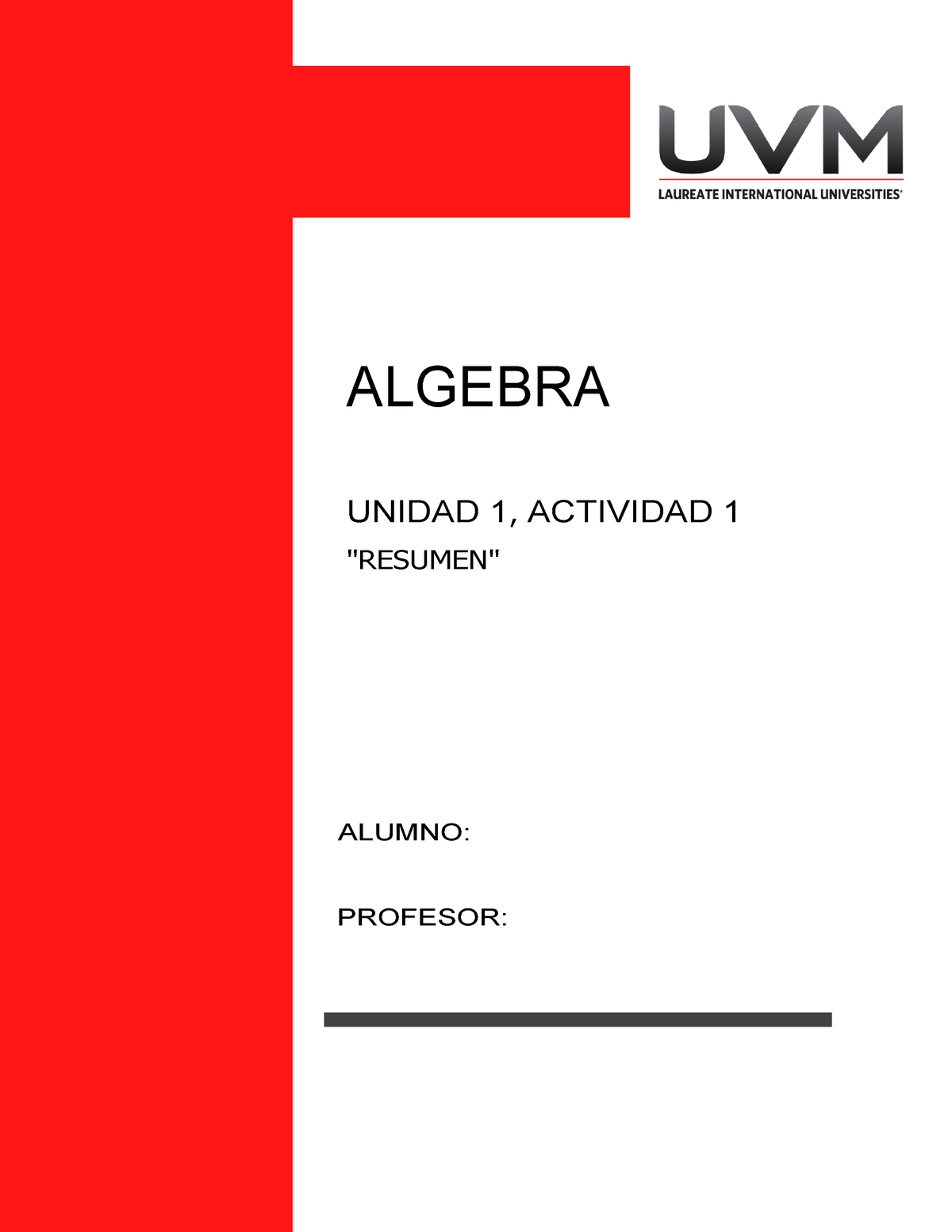 A1 Uvm Algebra Actividad 1 Studocu