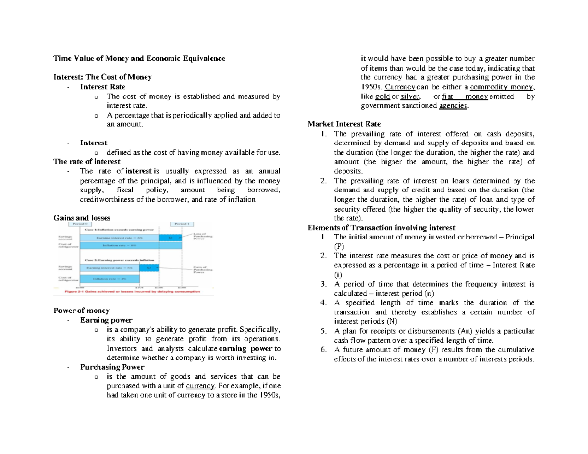 Engineering Economics: Time, Money and Economic Equivalence - San ...
