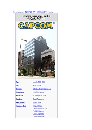 Kenzo fundador de la empresa capcom sale