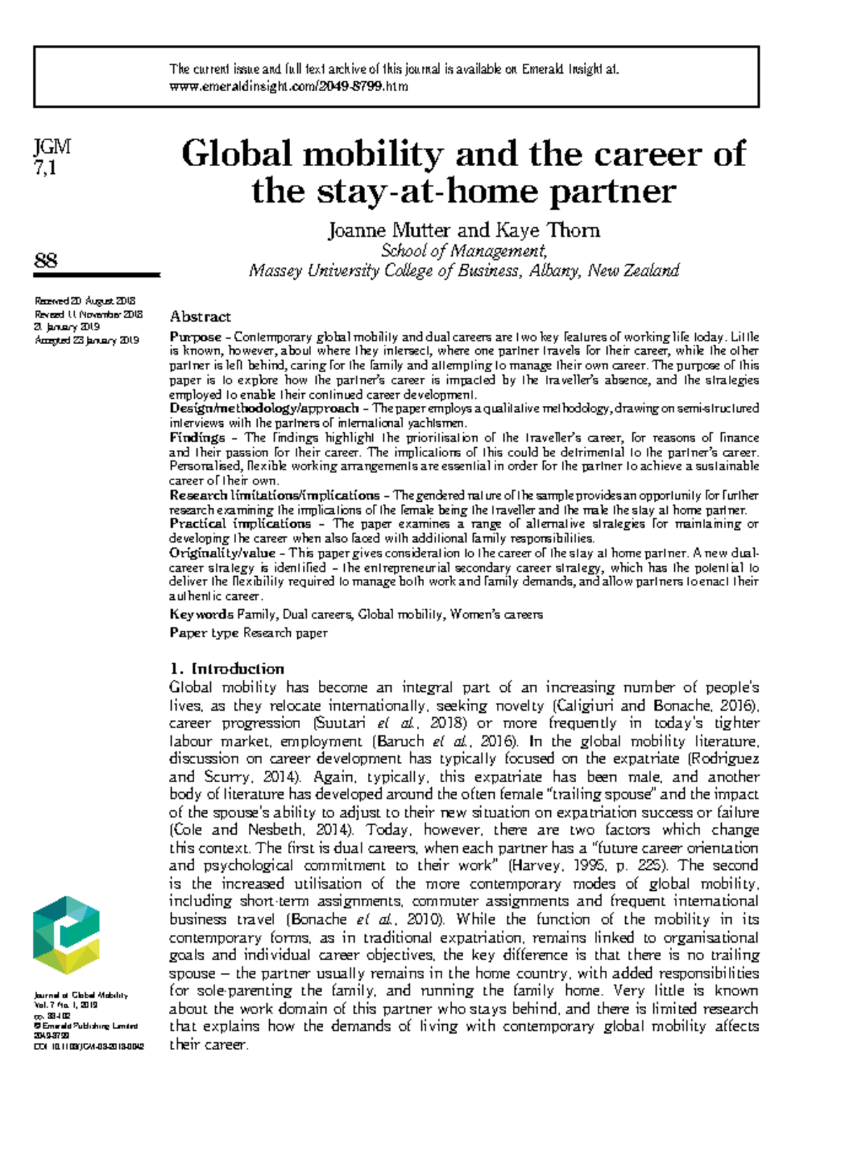 1- Excellent Example for your Projecct - Global mobility and the career ...