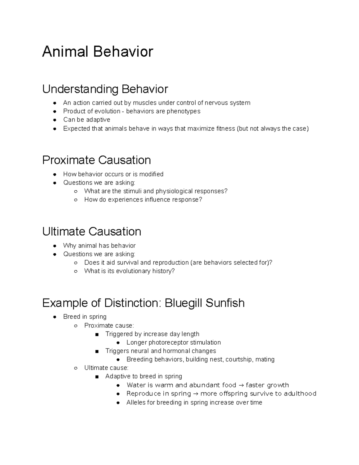 General Biology 1 Lecture 23 Animal Behavior Animal Behavior