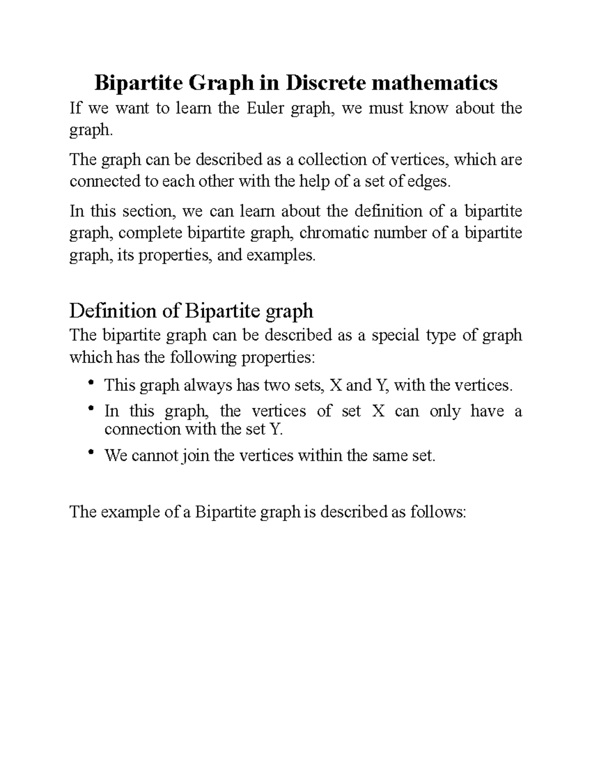 Bipartite Graph and handshaking Theory - Bipartite Graph in Discrete ...