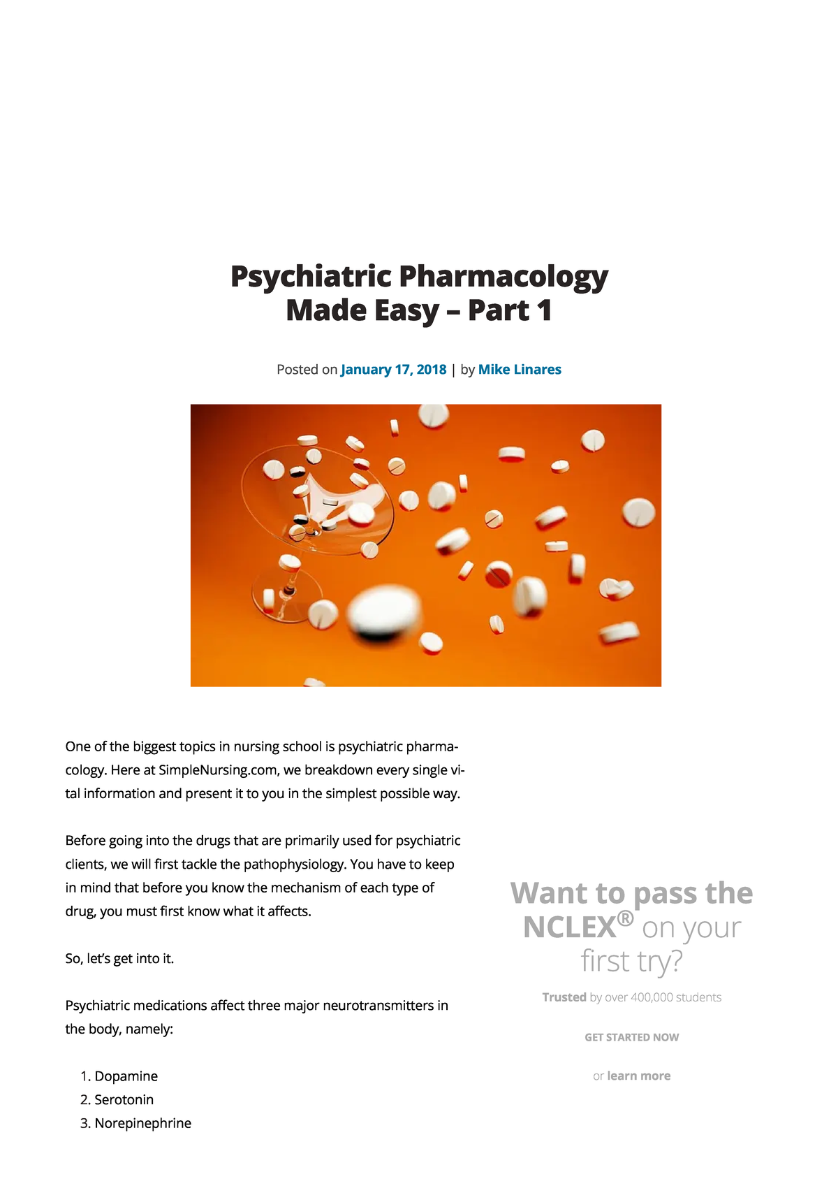 Psychiatric Pharmacology Made Easy Part 1 Simple Nursing