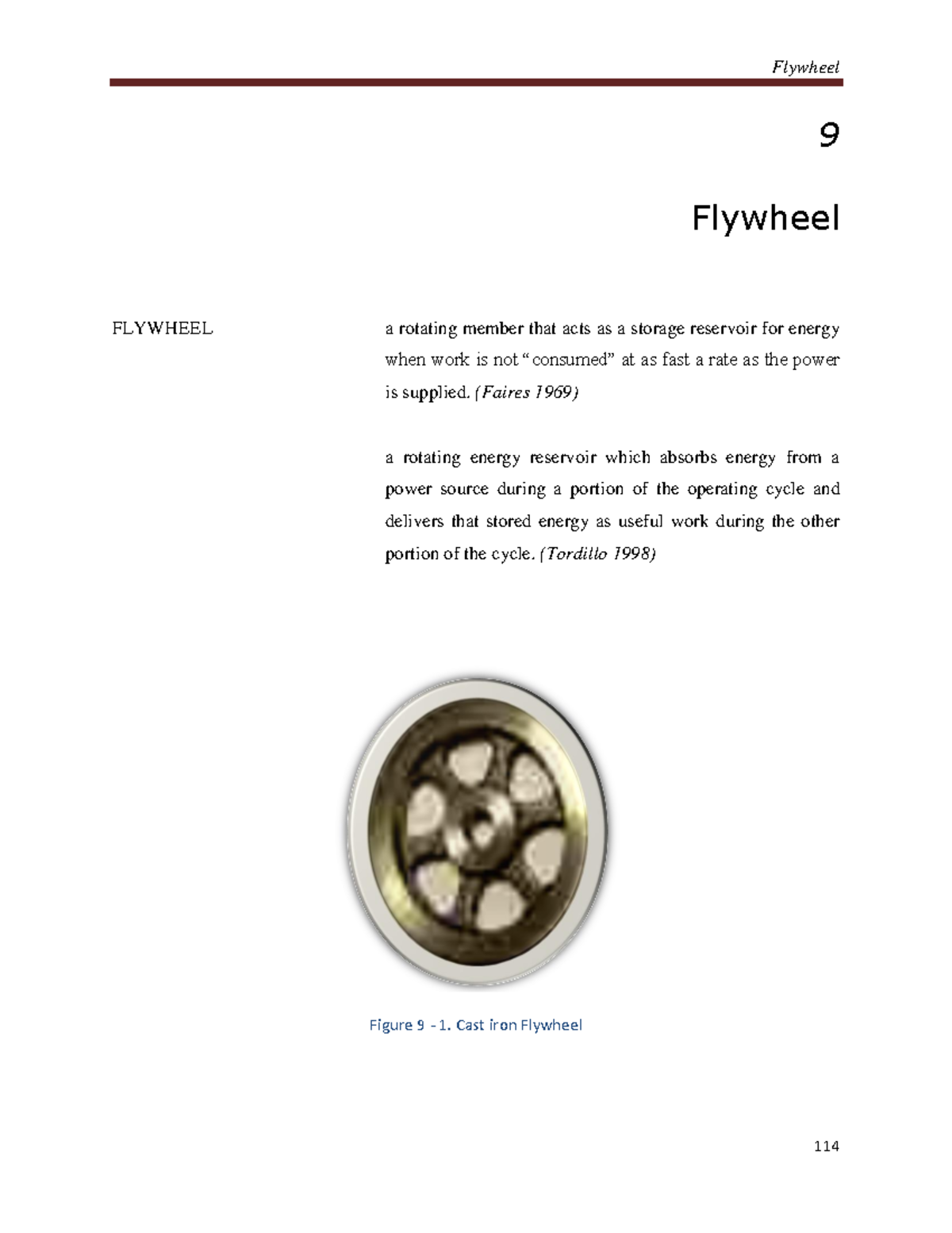 Pdfcoffee Practice materials for Engineering student 9 Flywheel FLYWHEEL a rotating member