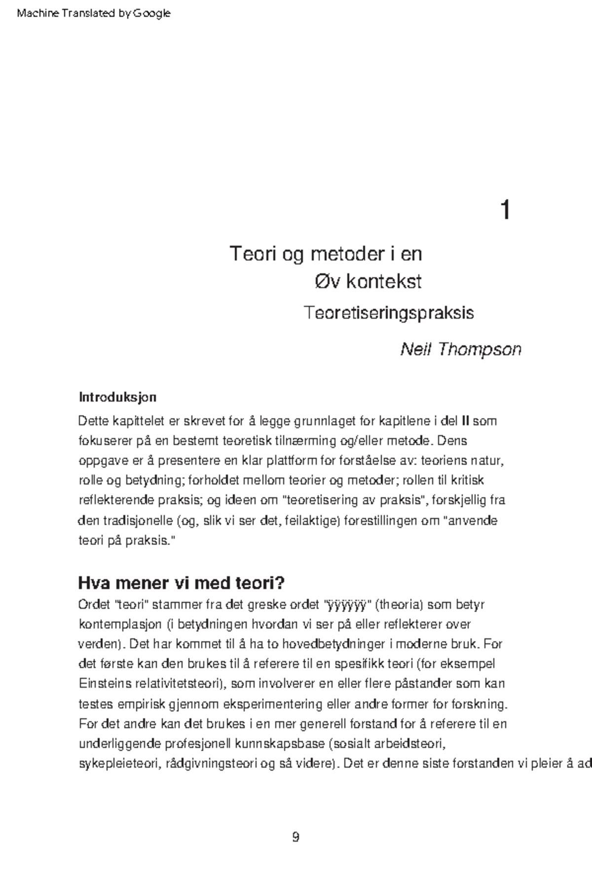Kapittel 1-kopi - Neil Thompson Teori og metoder i en Øv kontekst Dette ...