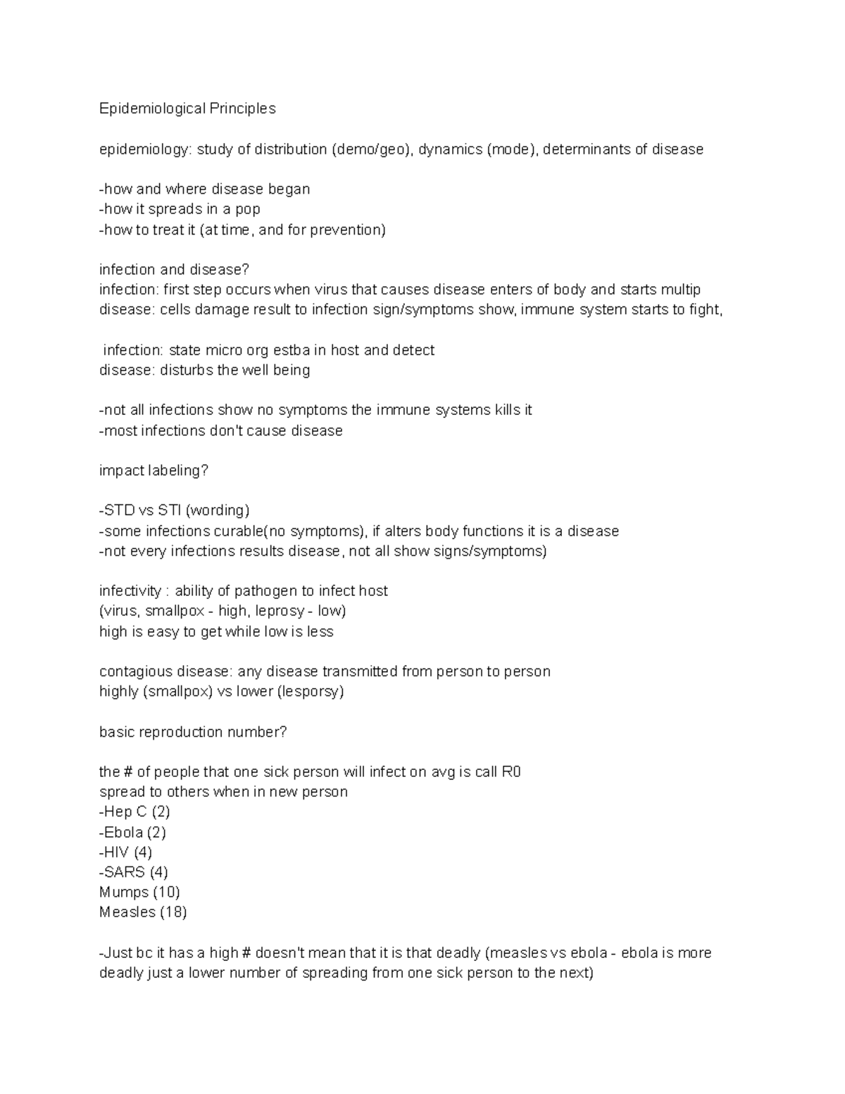 Wk 1 Epidemiological Principles - Epidemiological Principles ...