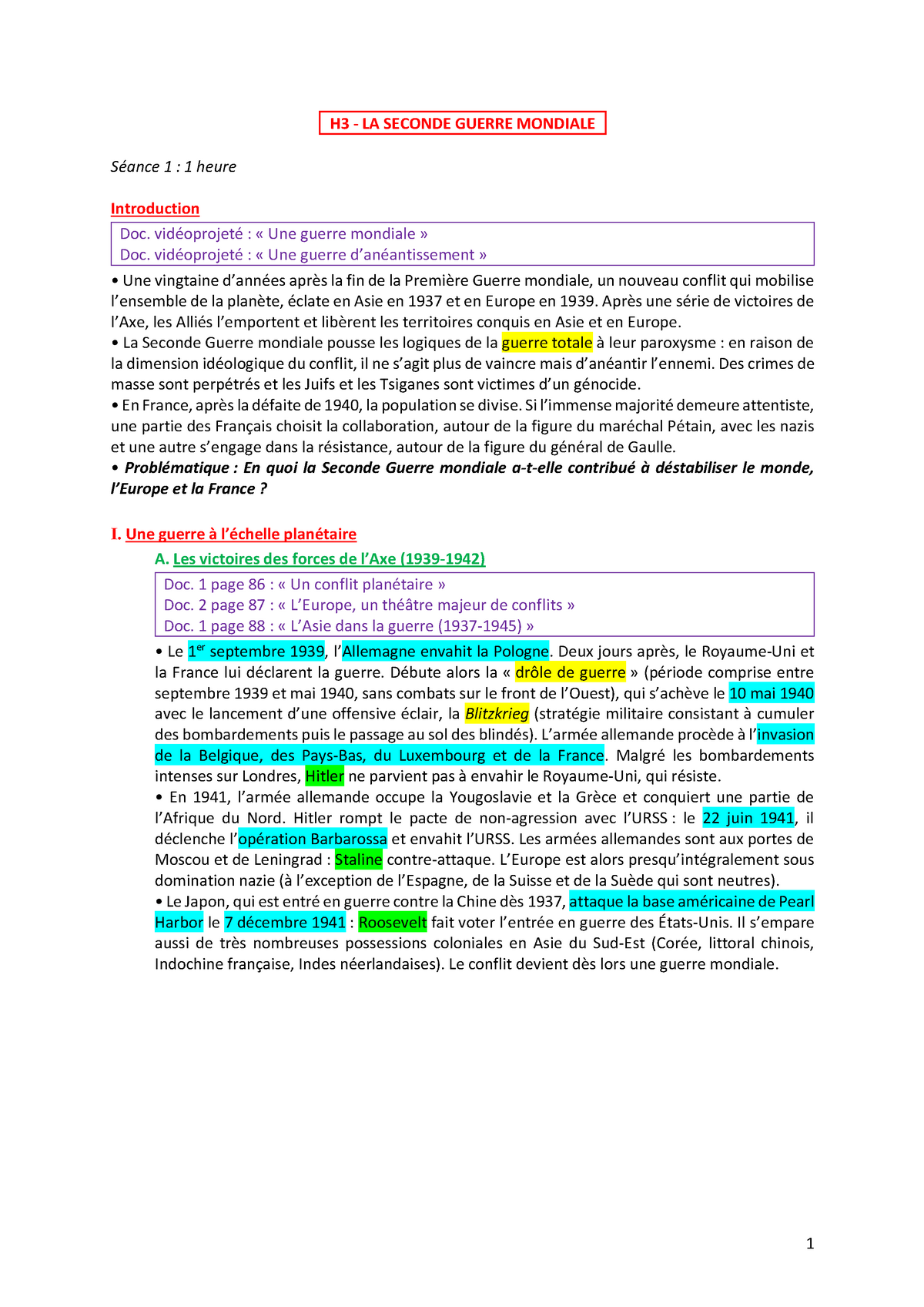 sujet dissertation seconde guerre mondiale terminale