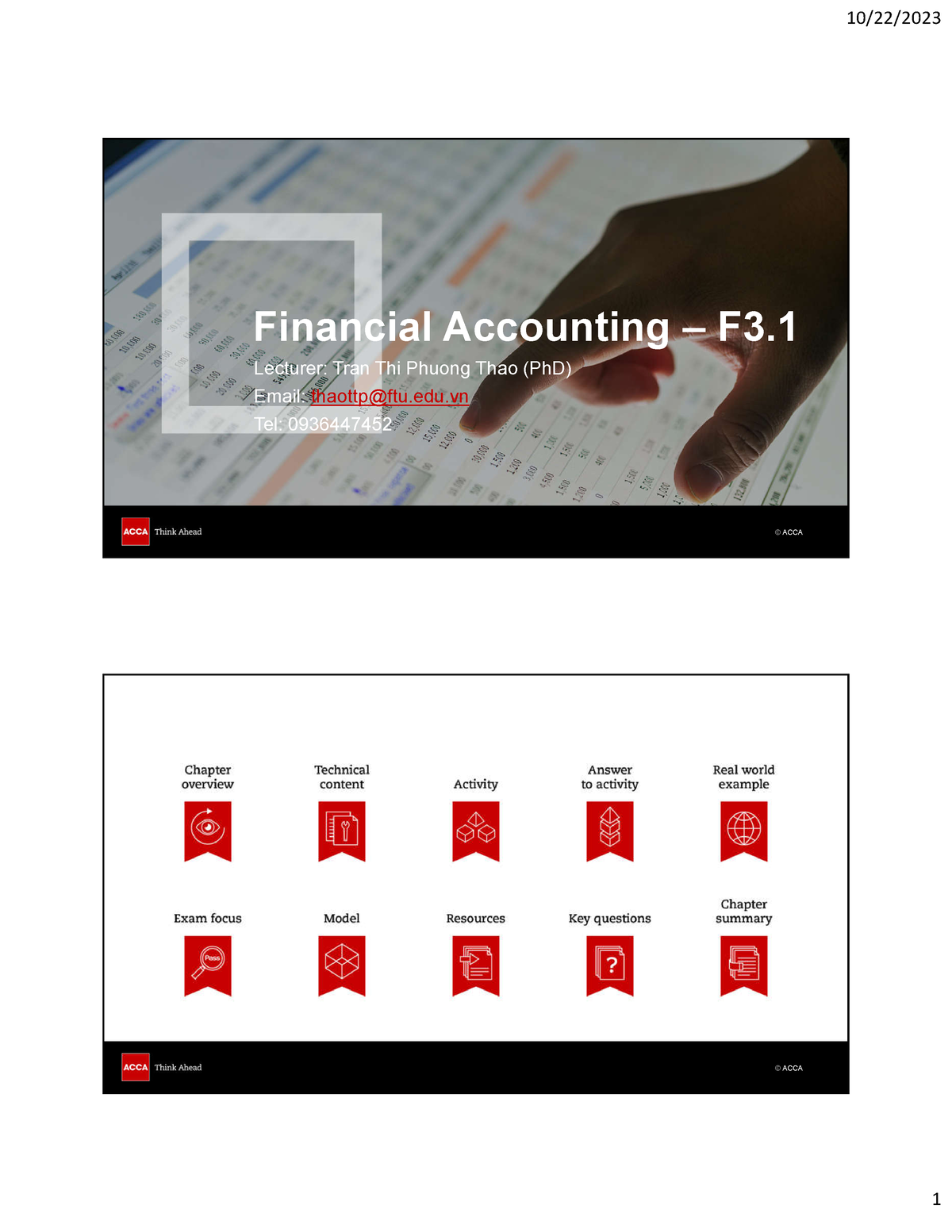 Chapter 1 - Chap 1 - © ACCA Financial Accounting – F3. Lecturer: Tran ...