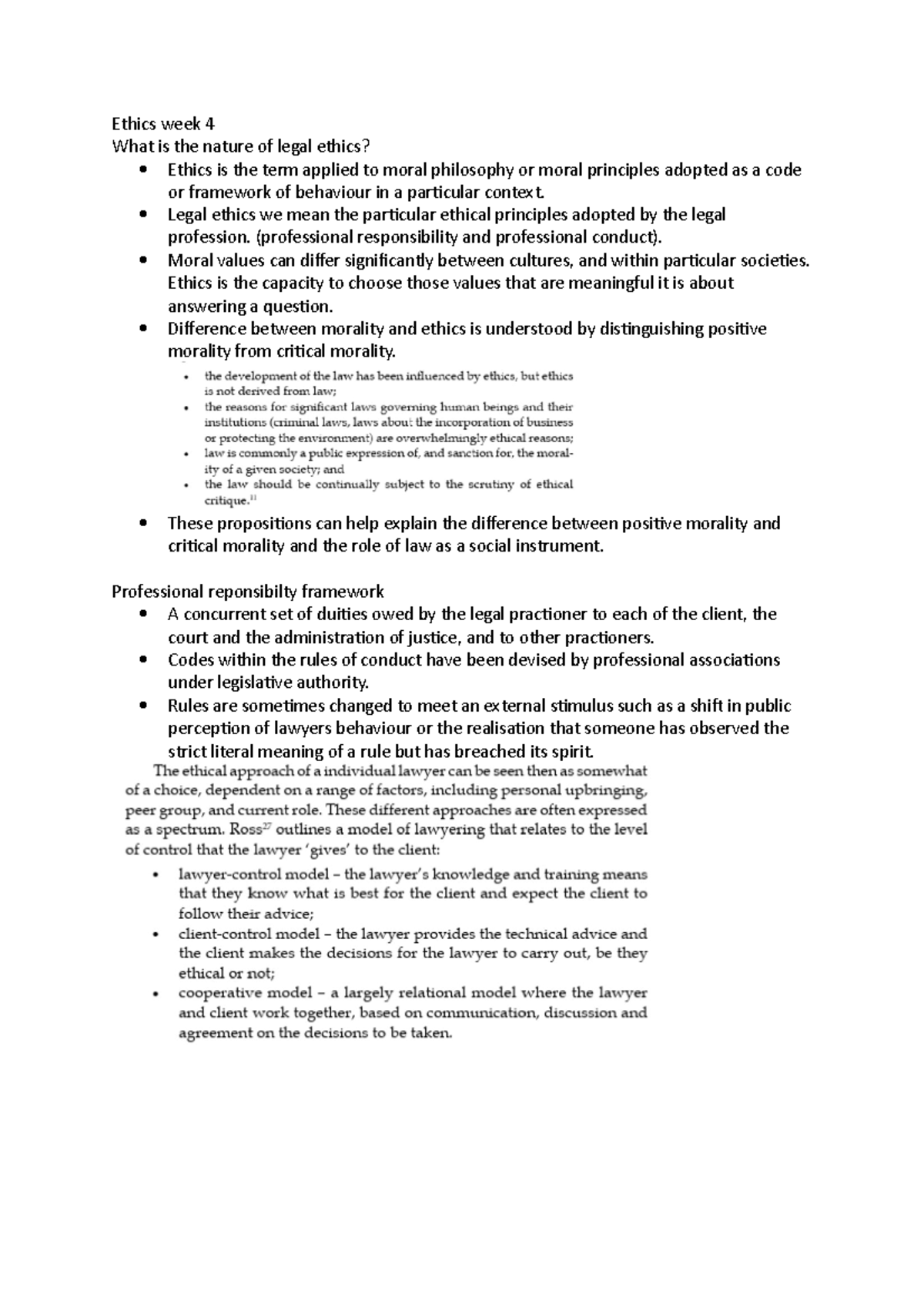 Ethics week 4 Week 4 Ethics week 4 What is the nature of legal