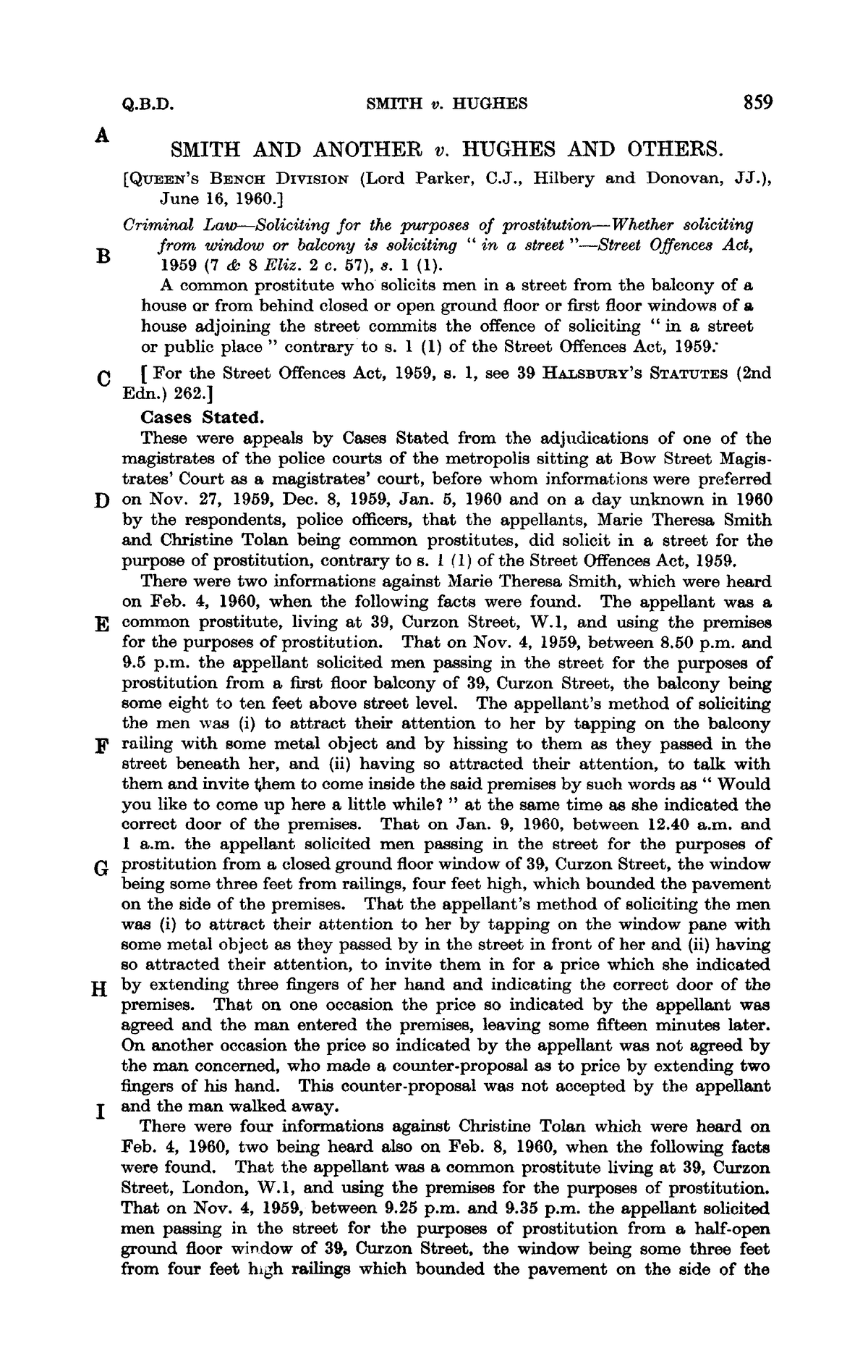 Smith v Hughes 1960 2 All ER 0859 PDF Studocu