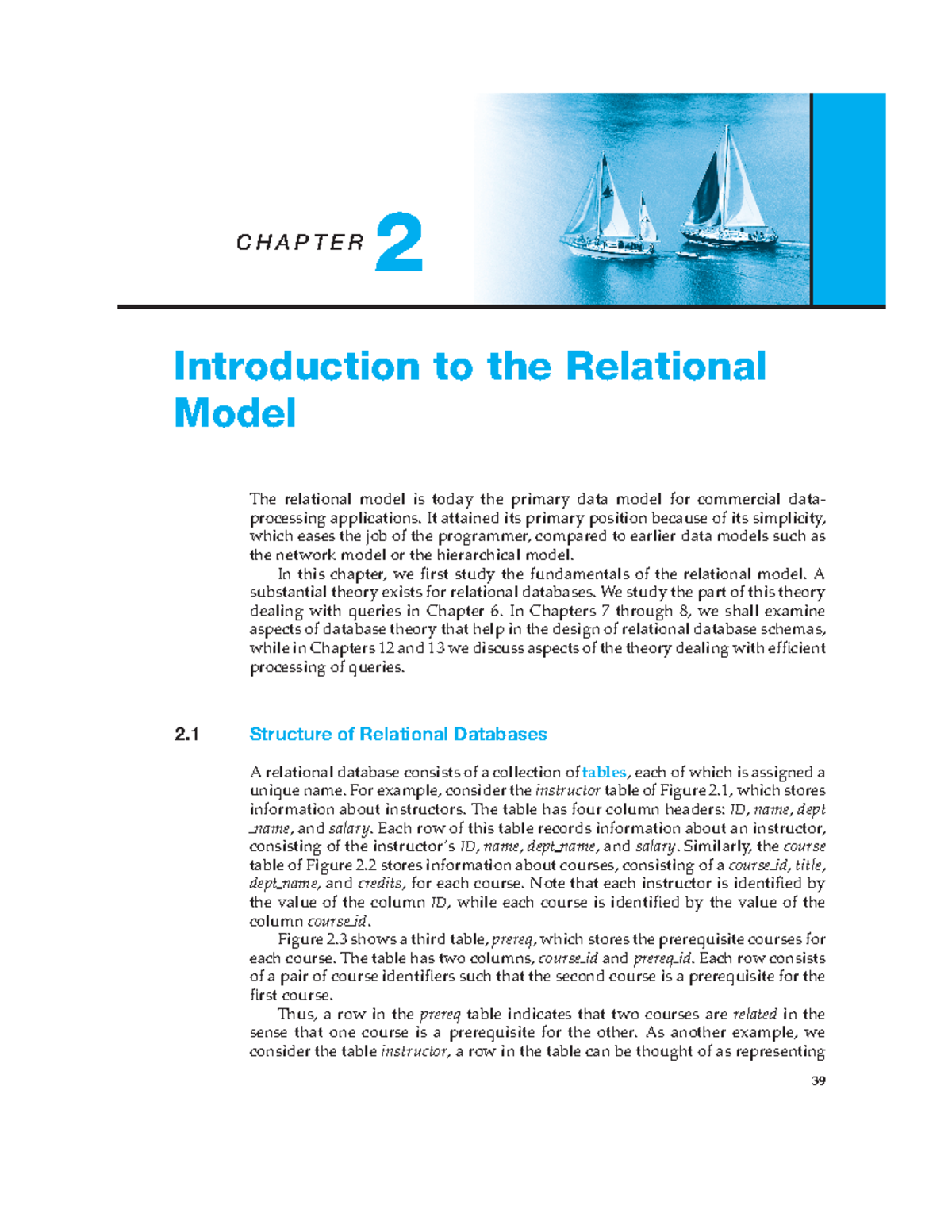 RELATIONAL DATABASES- Introduction - C H A P T E R 2 Introduction To ...