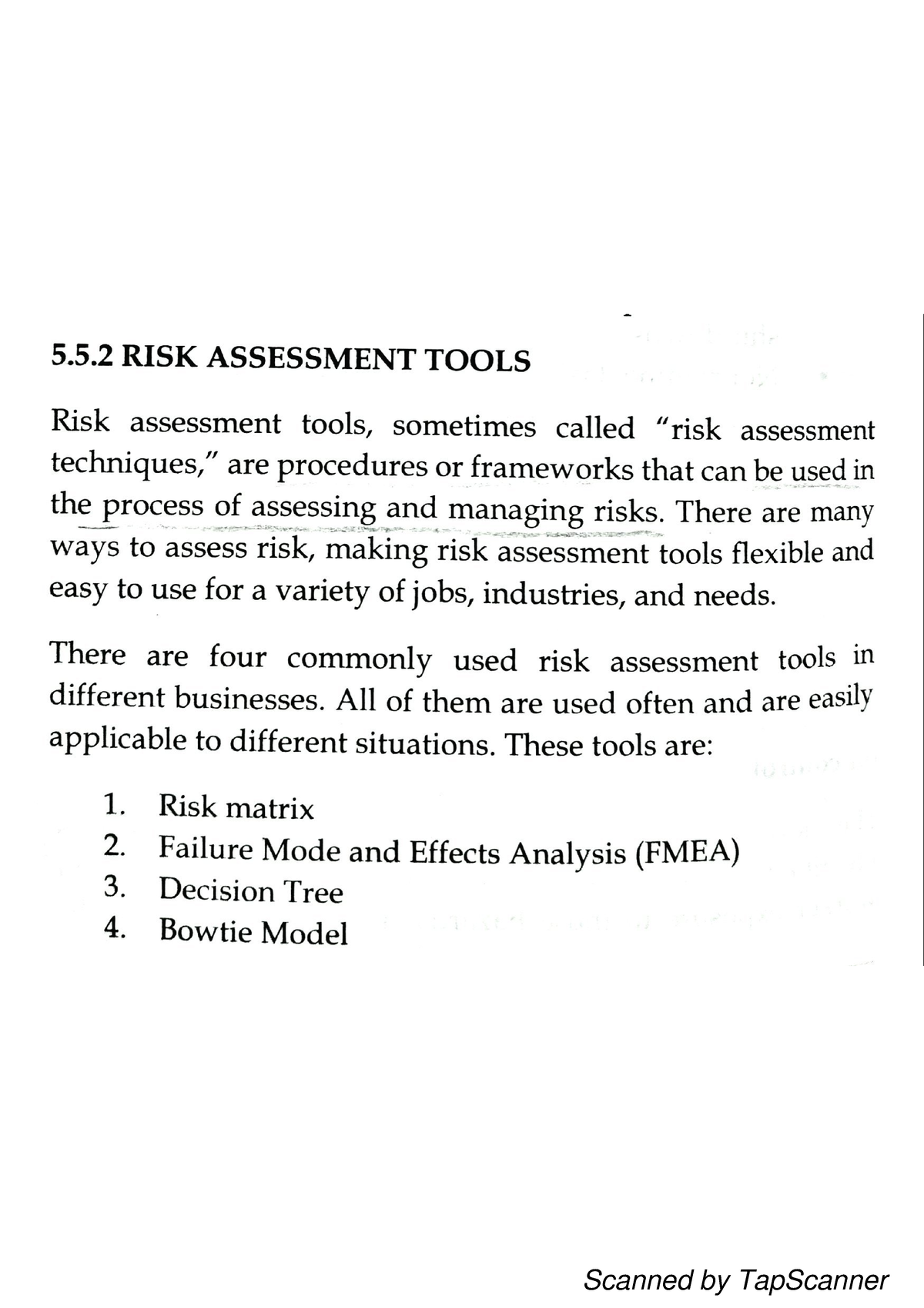 Risk Assessment Tools - Based On Ktu Syllabus - Industrial Safety ...