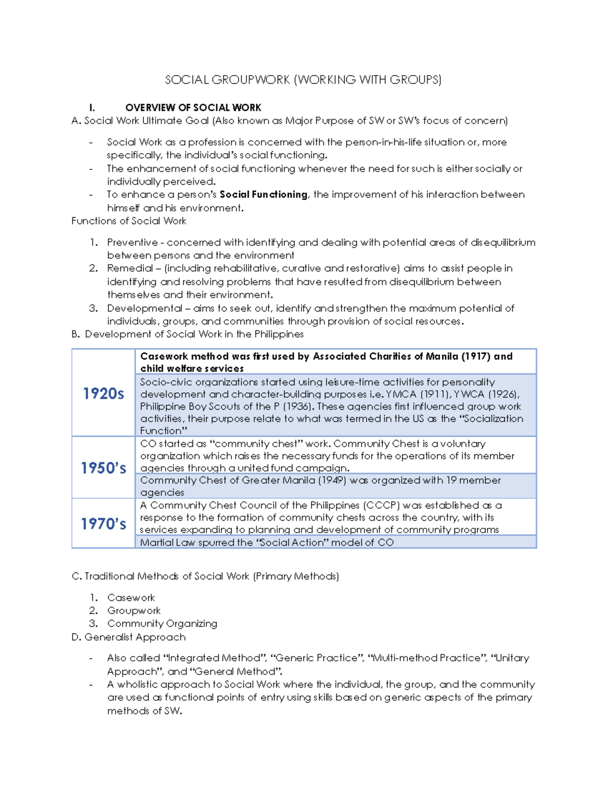 Scribd - ddsfsfsfs - SOCIAL GROUPWORK (WORKING WITH GROUPS) I. OVERVIEW ...
