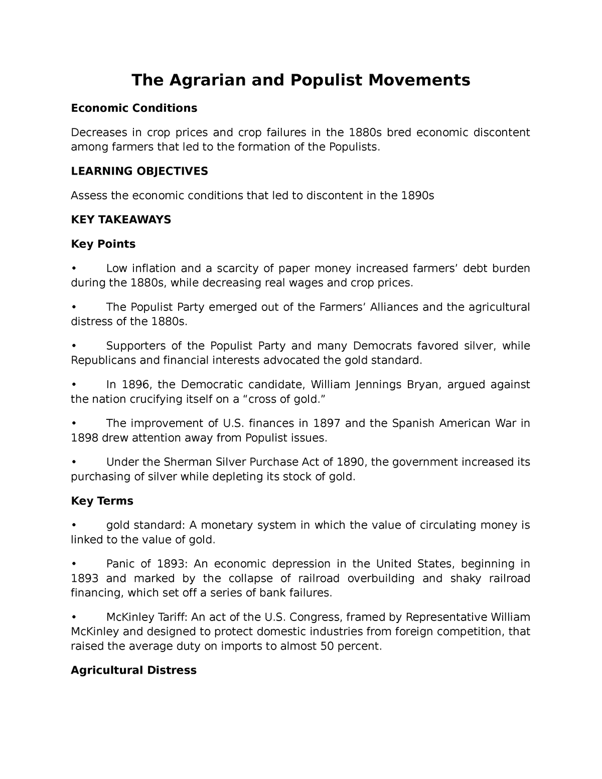 Populist-movement-2 - It's Helpful For Ug Examination - History Honors ...