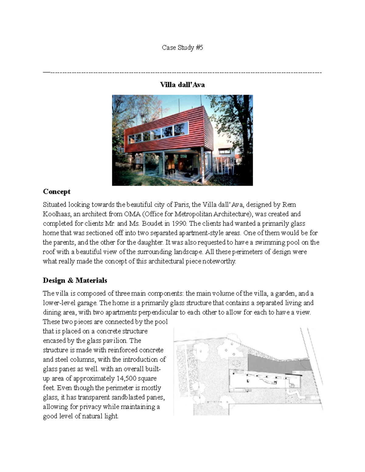 case study for villa