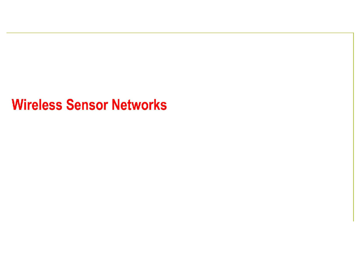 Wsn - Lecture notes 5 - Internet Of Things(IOT) - Studocu