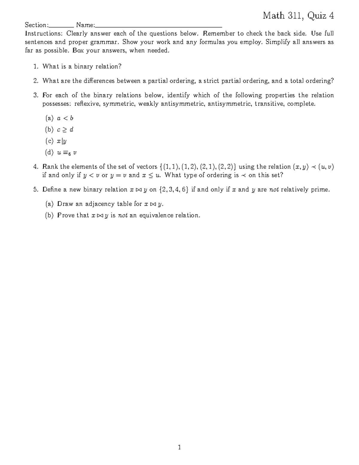 Quiz 8 Concepts Of Discrete Mathematics Penn State Studocu