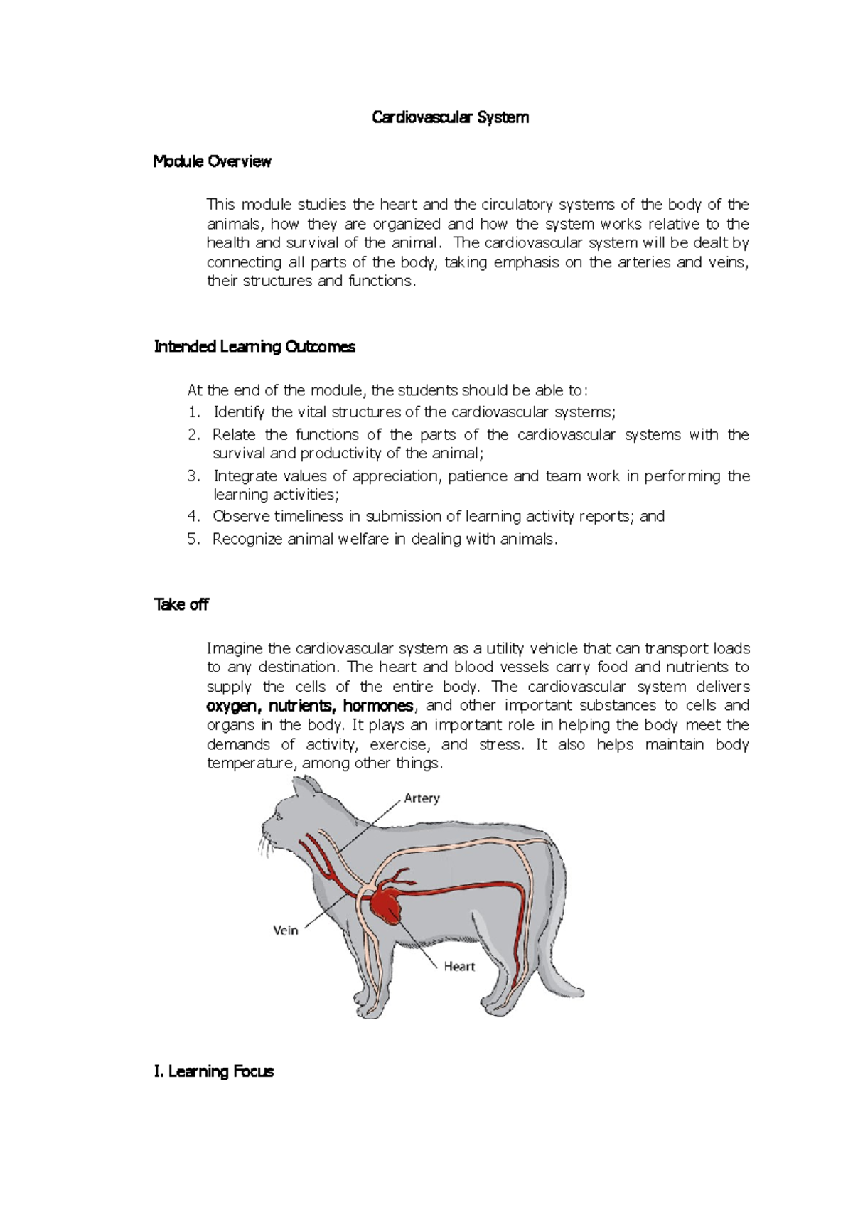 AS-1-modules-Cardiovascular System - Cardiovascular System Module ...