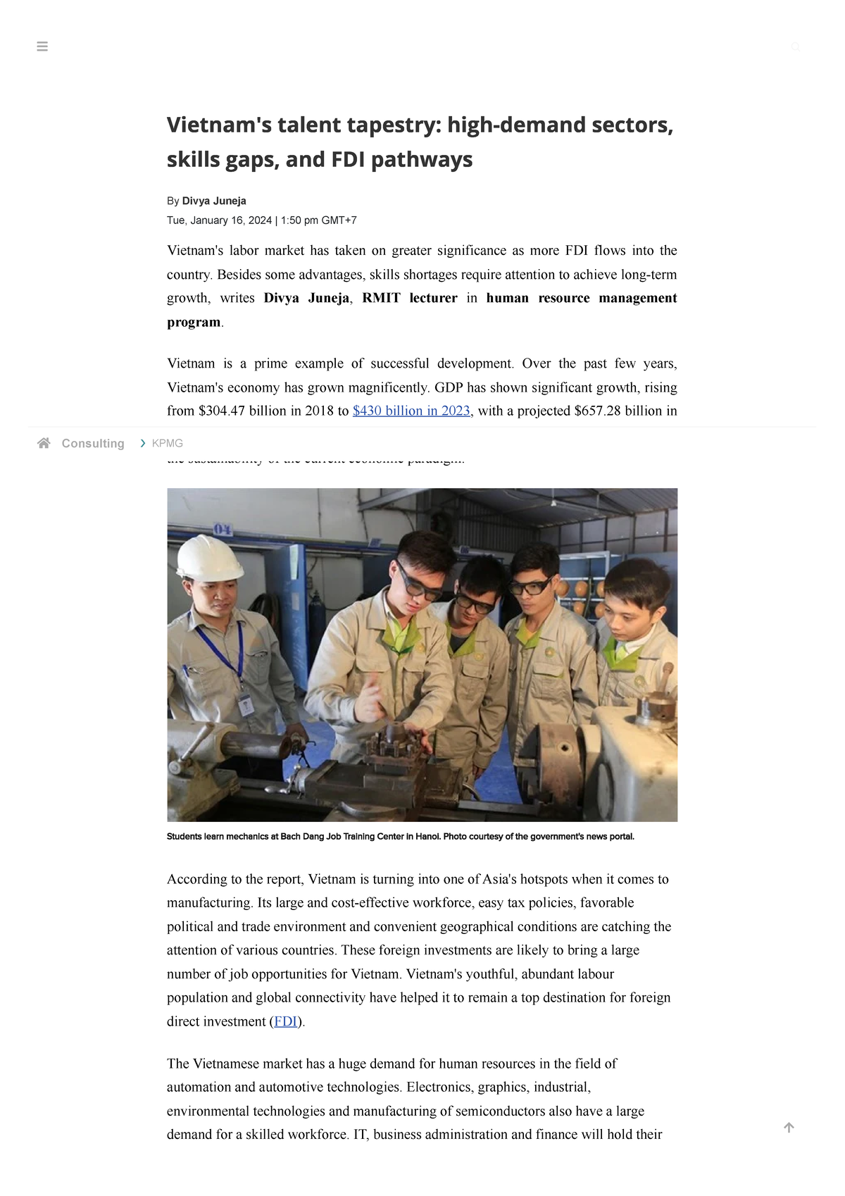 Vietnams talent tapestry - high-demand sectors, skills gaps, and FDI ...