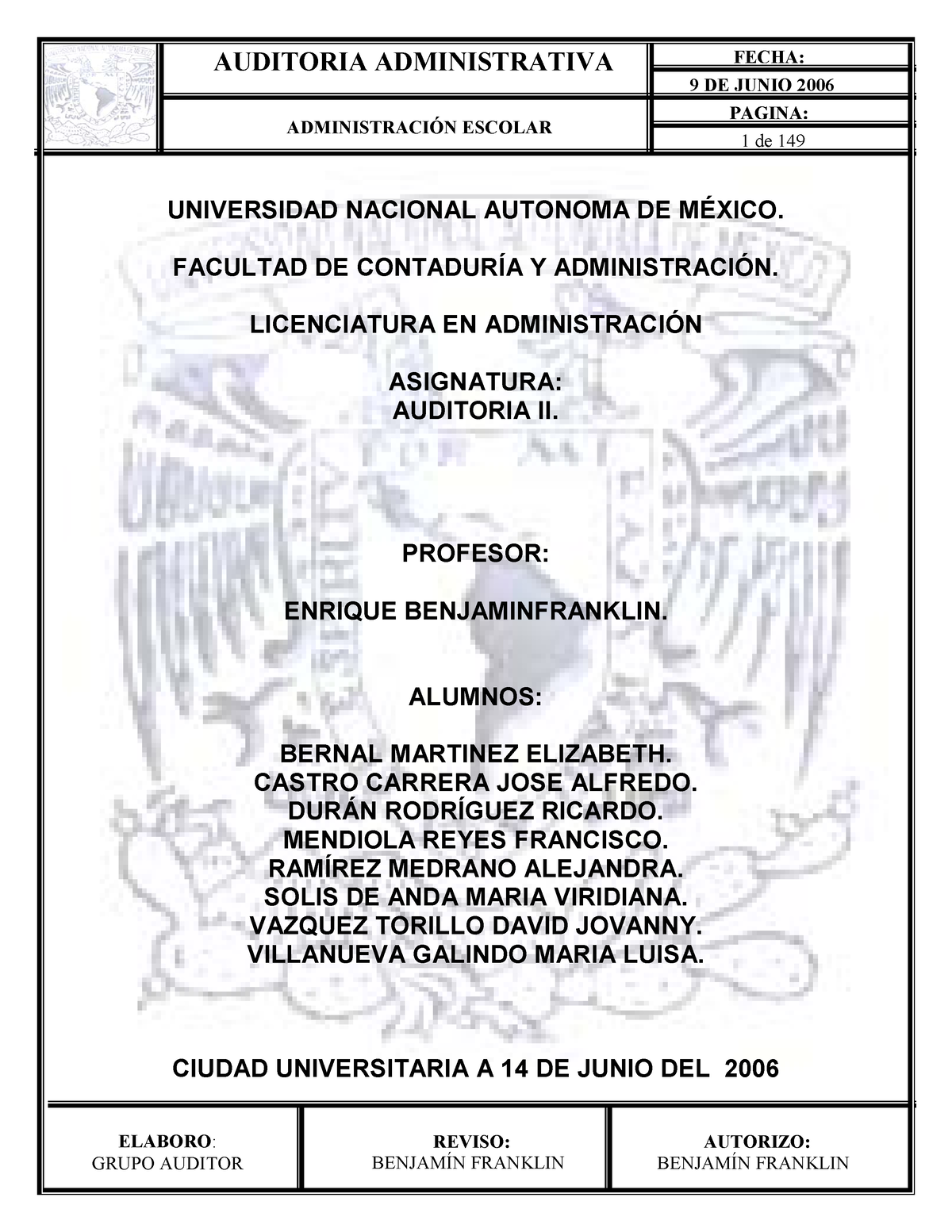 2. Administracion Escolar - ADMINISTRACI”N ESCOLAR 9 DE JUNIO 2006 ...