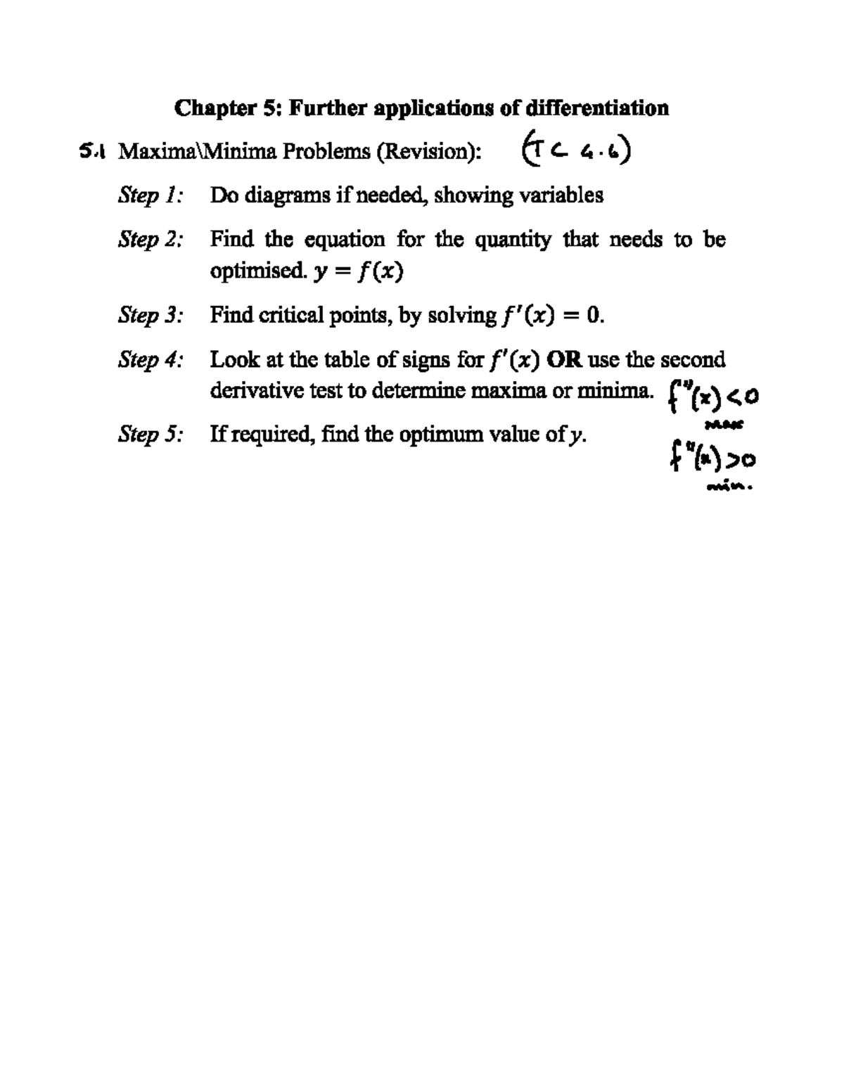 Week 5 Calculus Lecture 2 notes - MATH1042A - Engineer - Studocu