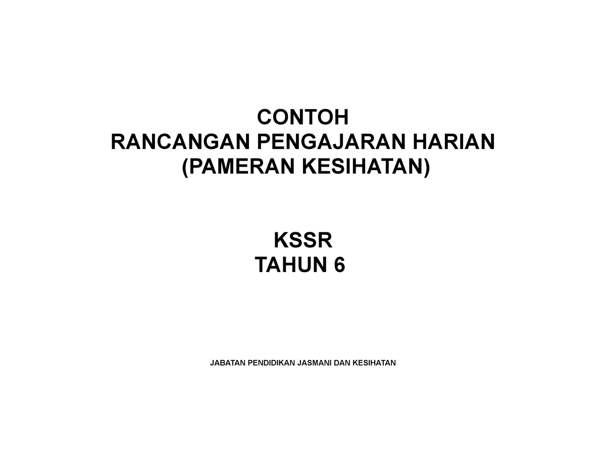 RPH Tahun 6 ( Dadah) - THANKYOU - CONTOH RANCANGAN PENGAJARAN HARIAN ...