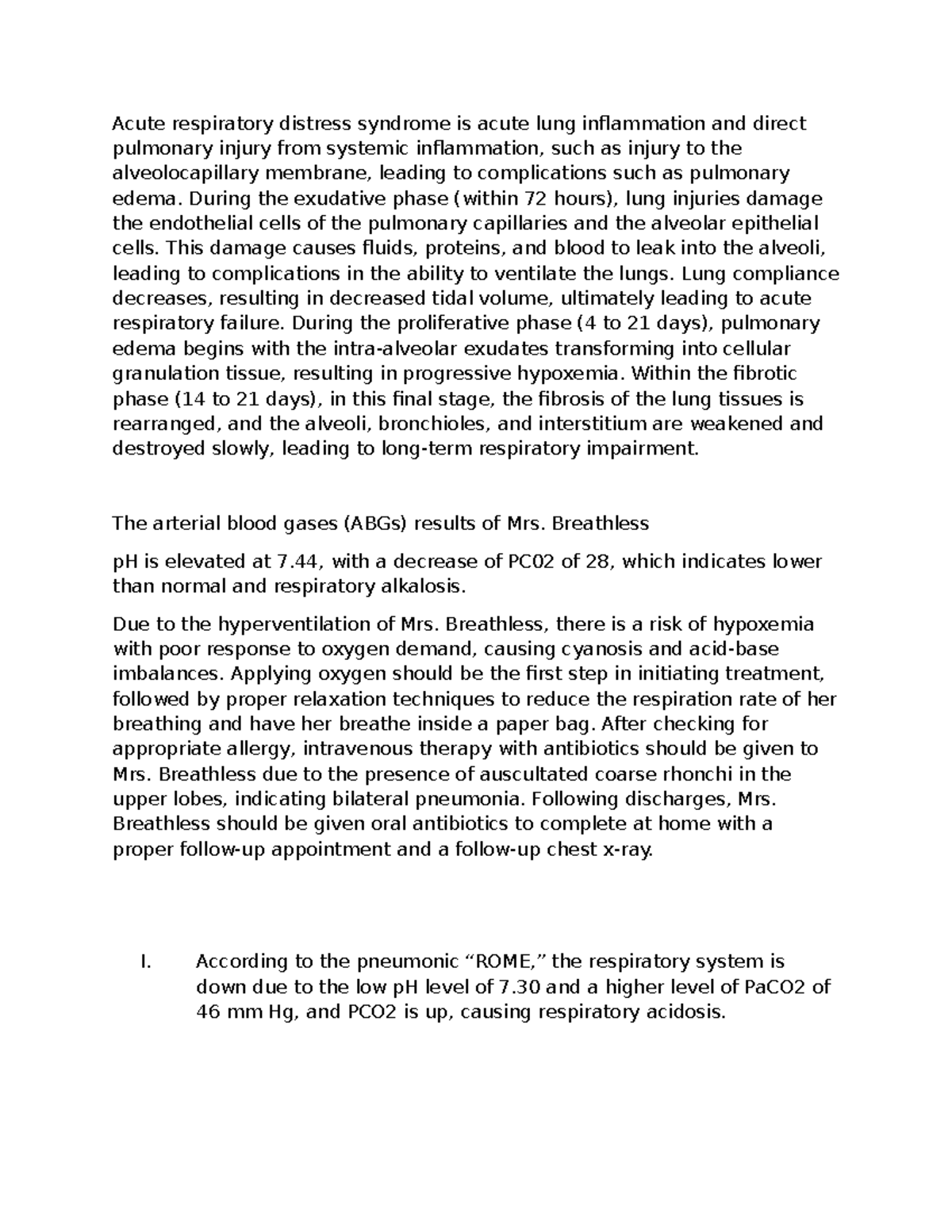 Acute respiratory distress syndrome is acute lung inflammation and ...