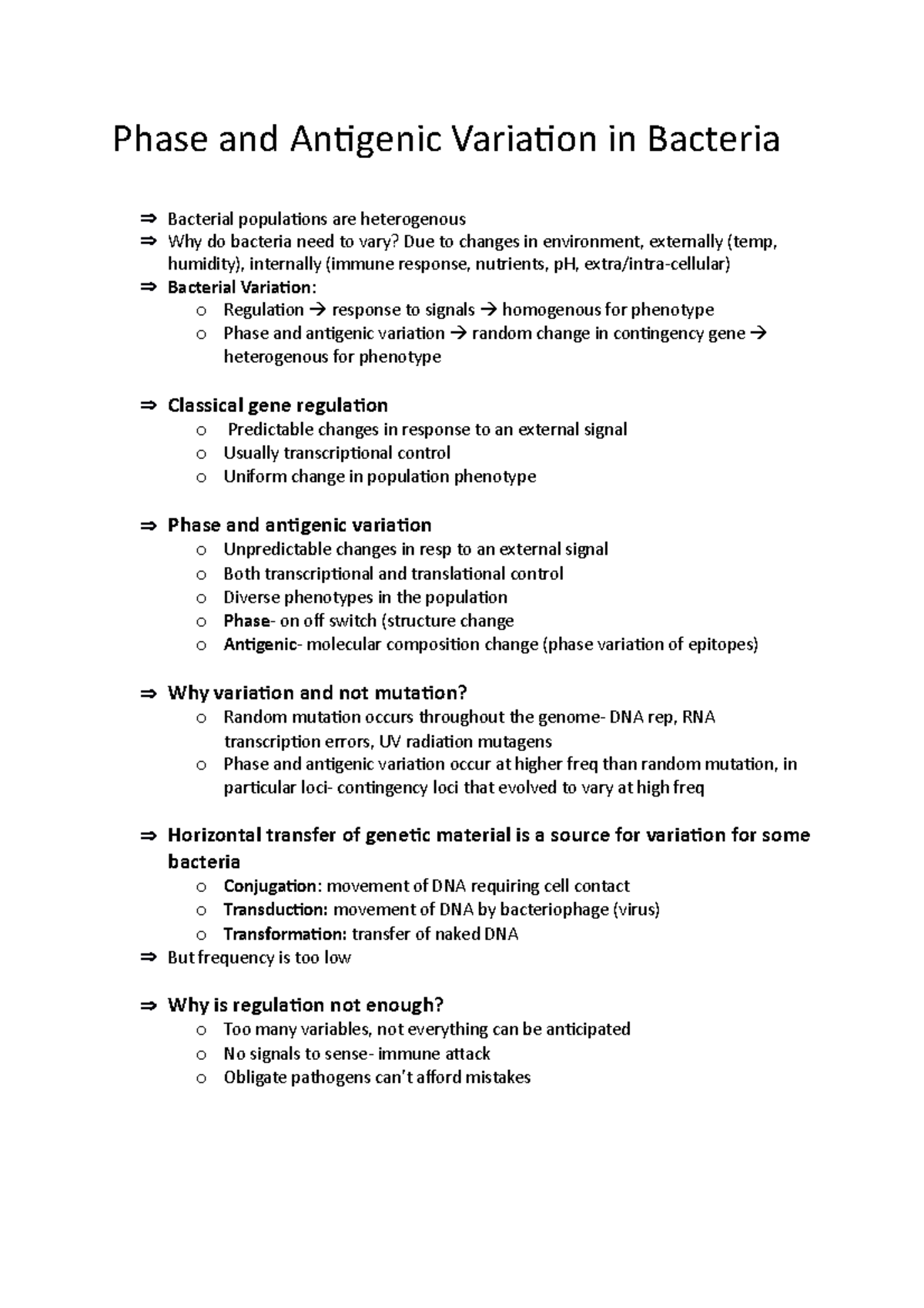 Phase and Antigenic Variation in Bacteria gonorrhoeae N. meningitidis