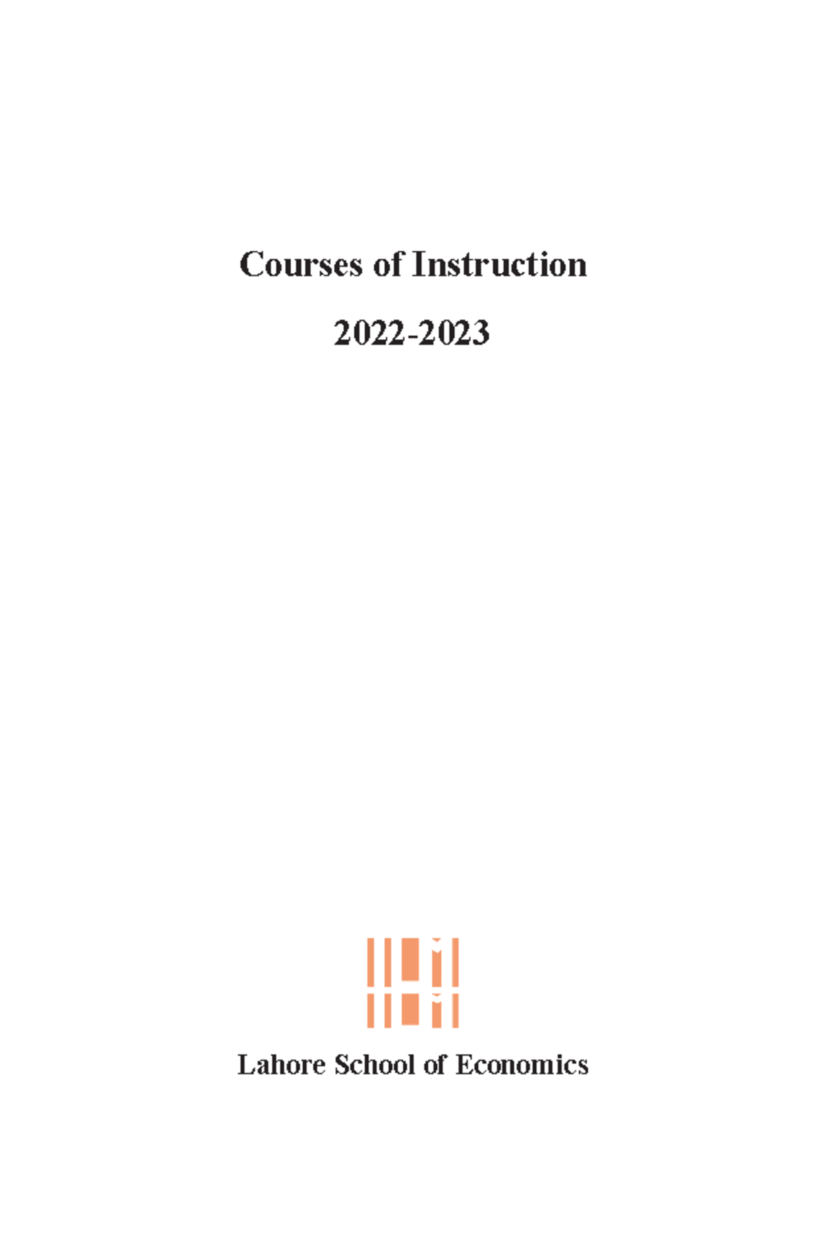 Pakistan Studies 2022-2023 Course Outline - Courses of Instruction 2022 ...