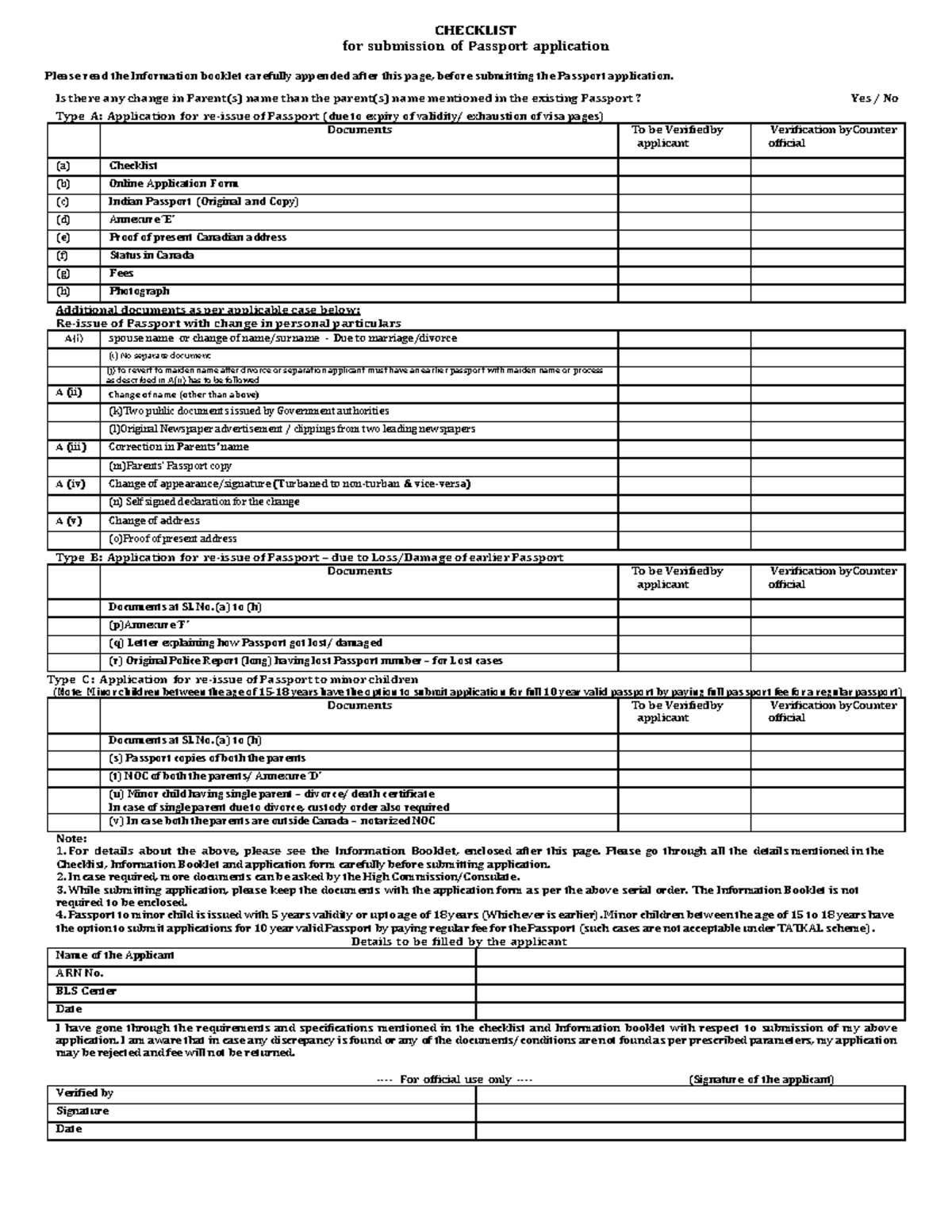 Checklist And Information Booklet For Passport May 13 CHECKLIST For   Thumb 1200 1553 