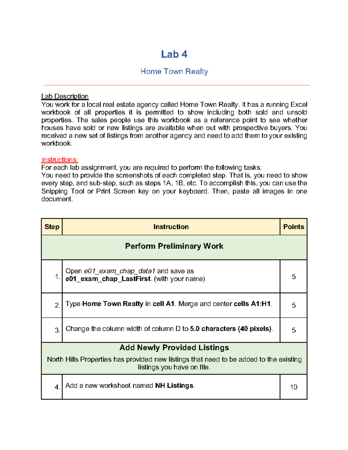Lab4Office 365 - Lab Assignment 4 - Lab 4 Home Town Realty Lab ...