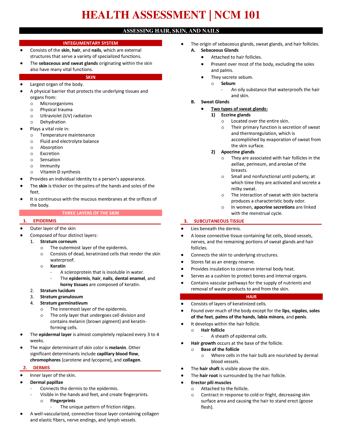 Assessing Skin Hair And Nails Assessing Hair Skin And Nails