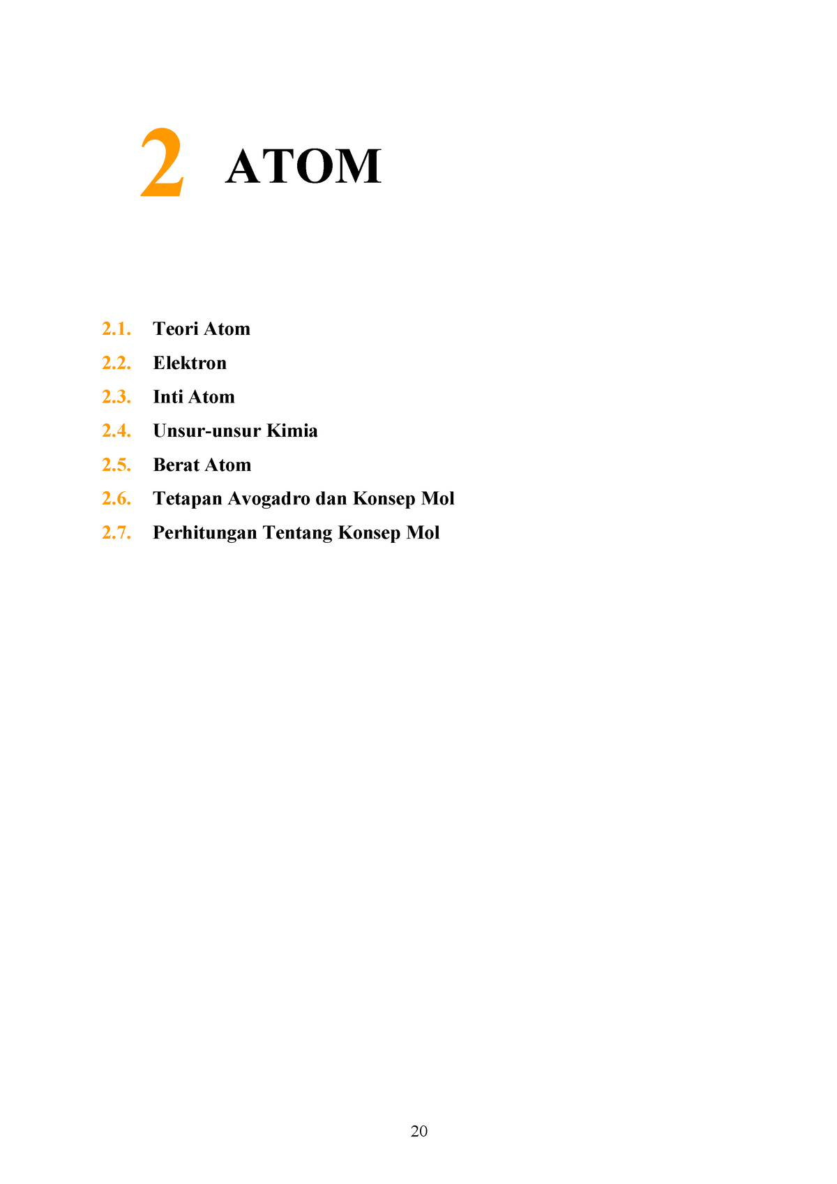 Document-1 - Pembahasan Kimia Dasar Teknik - 20 2 ATOM 2. Teori Atom 2 ...