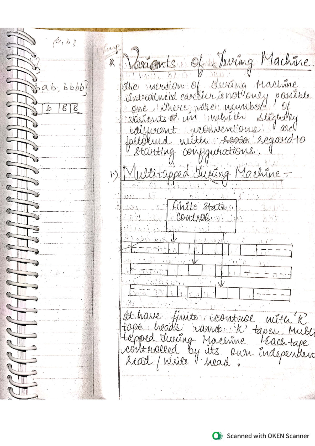 turing machine notes of important topics... unit 5 - faib? line N ...