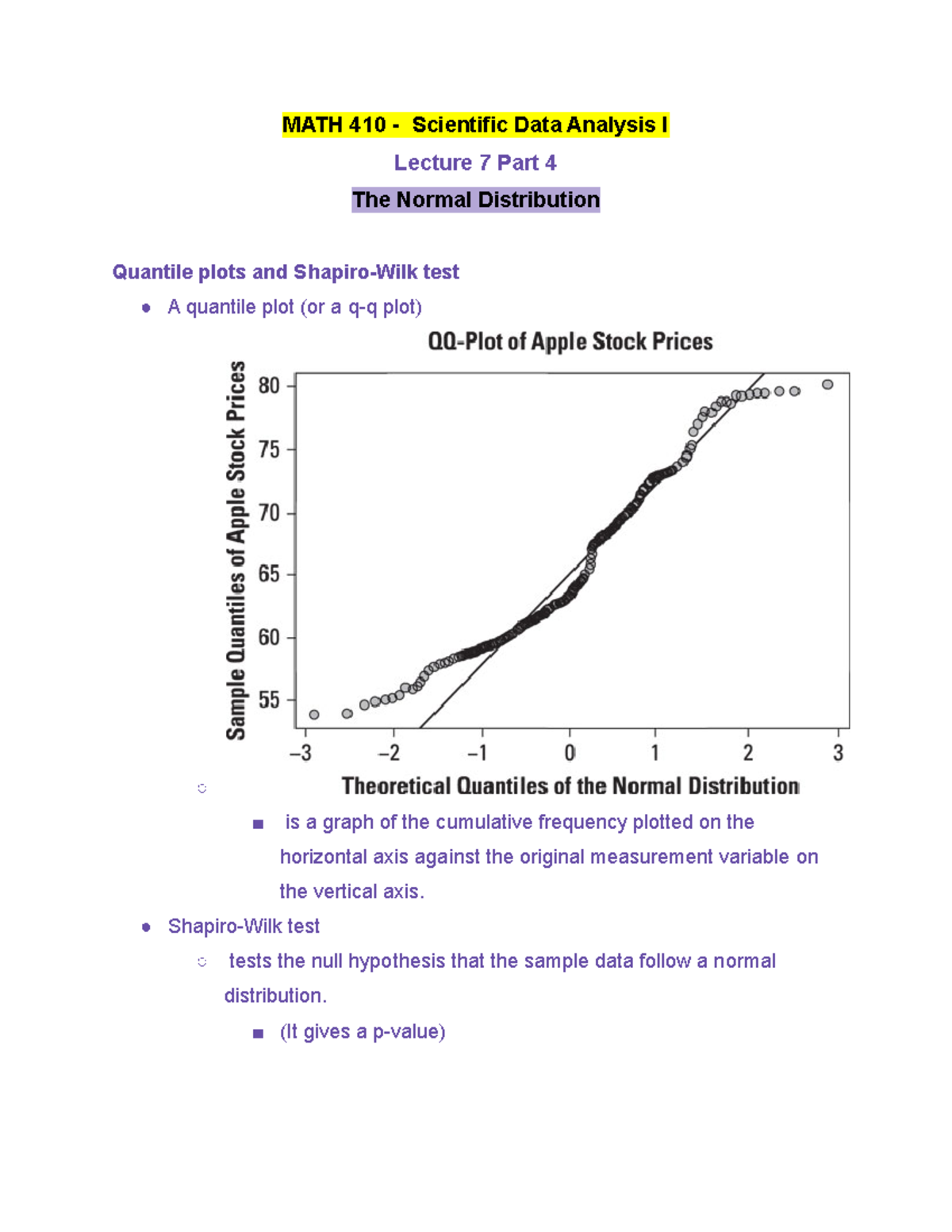 Math 410 Lecture 7 Part 4 Fall 2020 Math 410 Scientific Data Math 410 Lecture 7 Part 4 Fall 2020 Math 410 Scientific Data