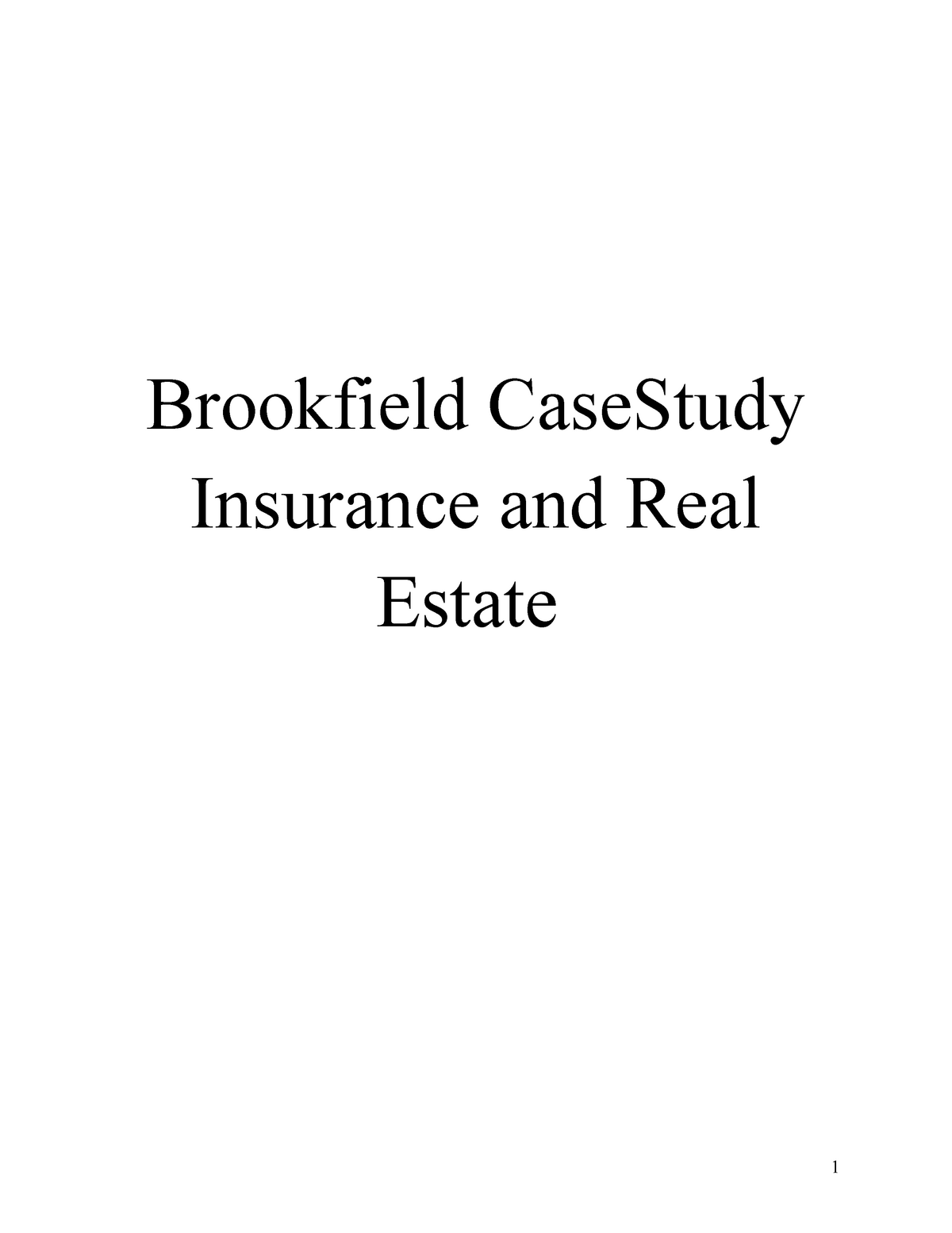 brookfield interview case study