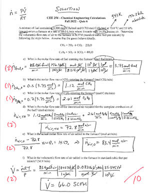 CHE 254 Old Exam III - Practice Exam III for CHE 254 University of ...