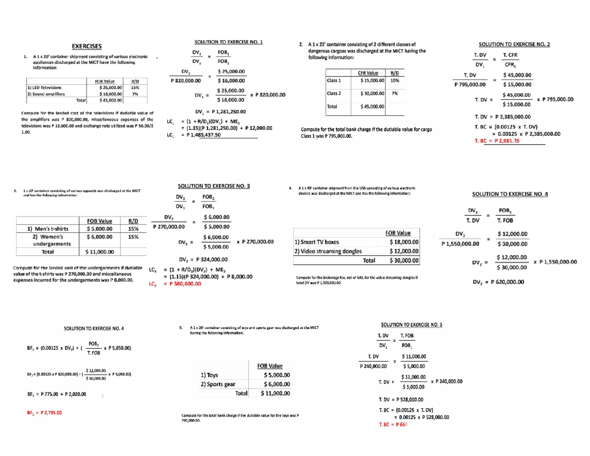 Pro rata - For practcie - Bachelor of Science in Business ...