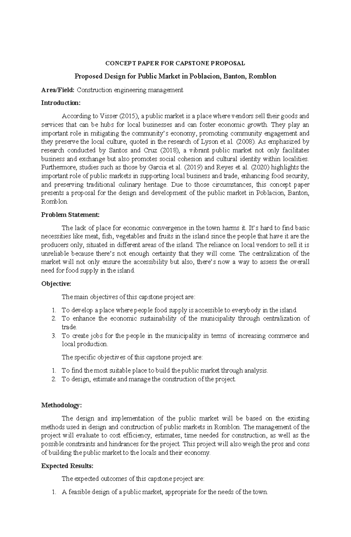 Example of Concept Paper - CONCEPT PAPER FOR CAPSTONE PROPOSAL Proposed ...