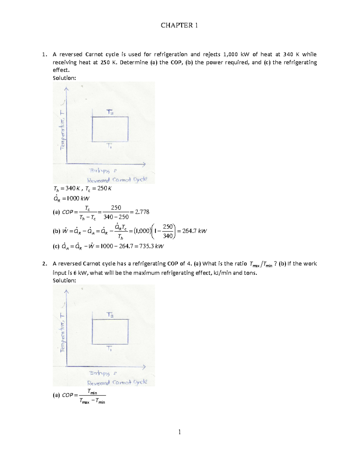 chapter-01-refrigeration-chapter-1-1-a-reversed-carnot-cycle-is-used