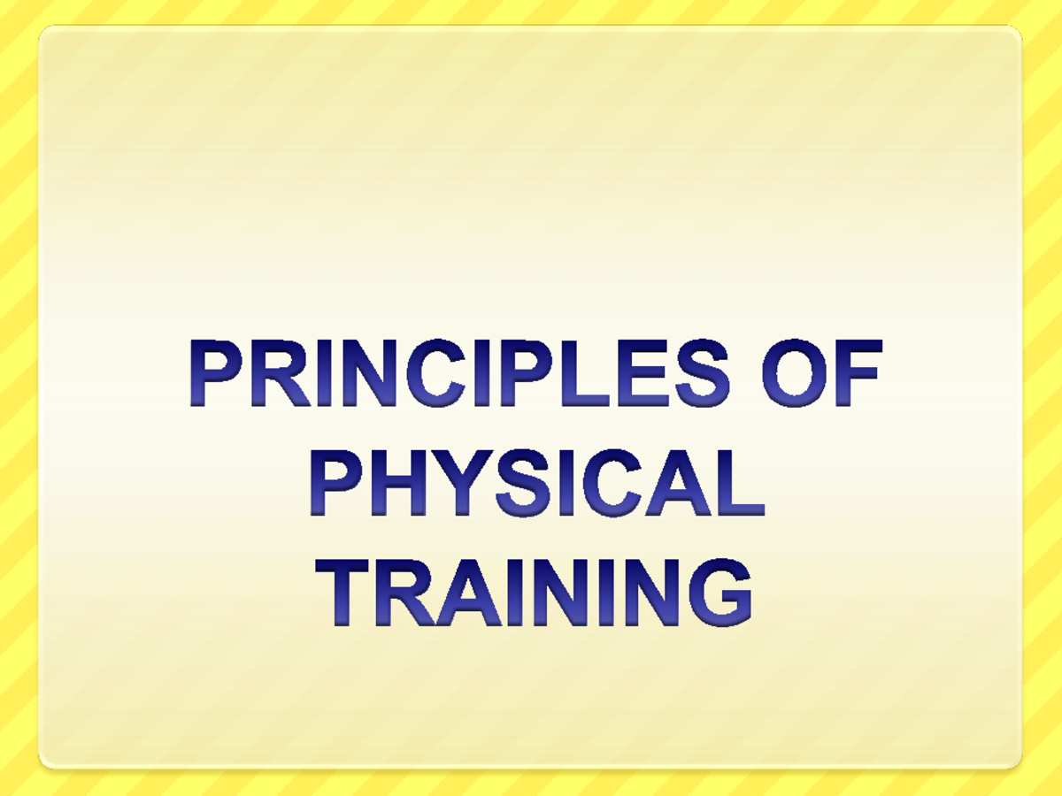 Sample/practice Exam 2014, Principles Of Physical Training - Overload ...