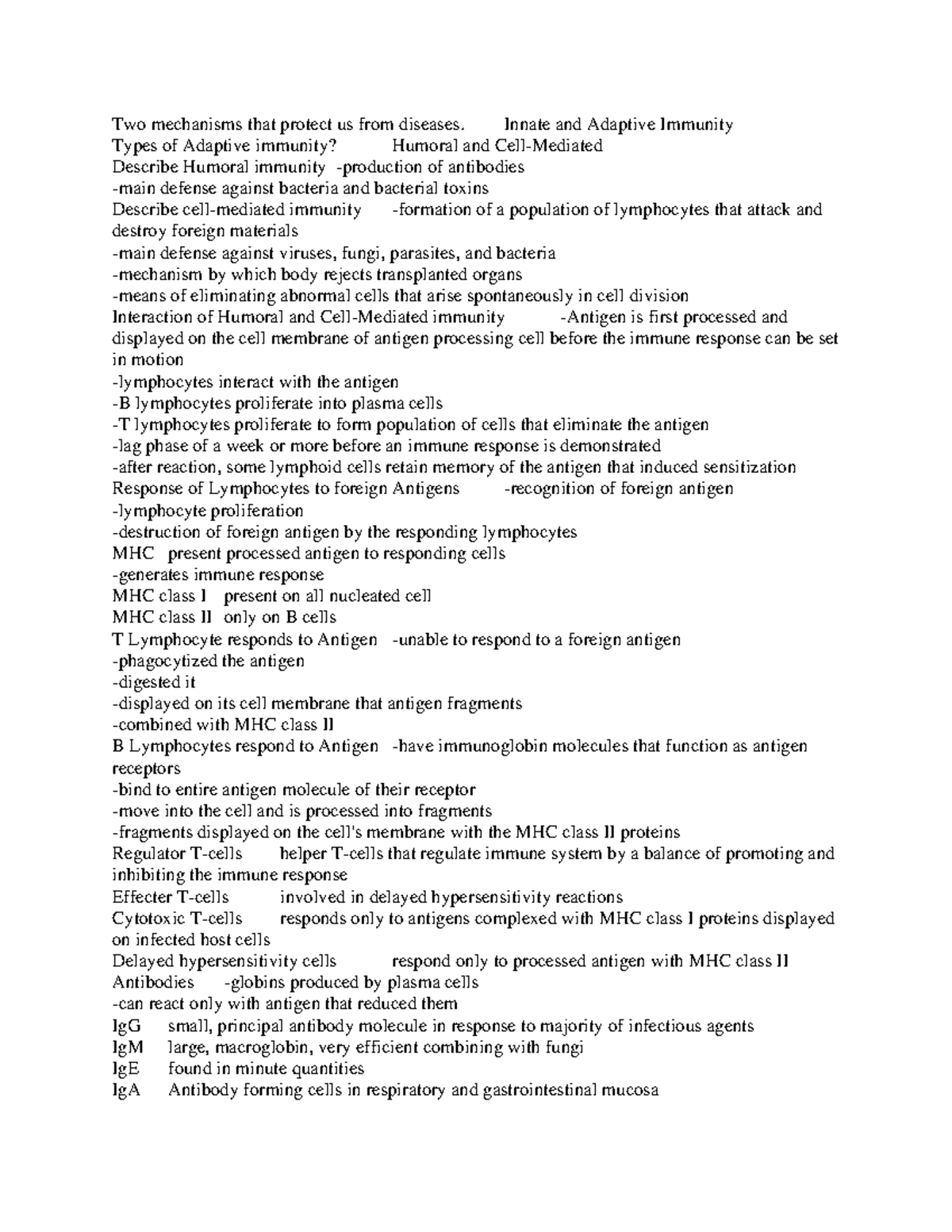 Exam 2 - Exam 2 Study Guide For Pathophys - Two Mechanisms That Protect ...