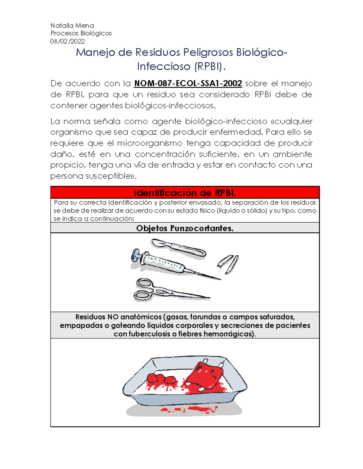 Manejo de Residuos Peligrosos Biológico-Infeccioso (RPBI) - De acuerdo ...