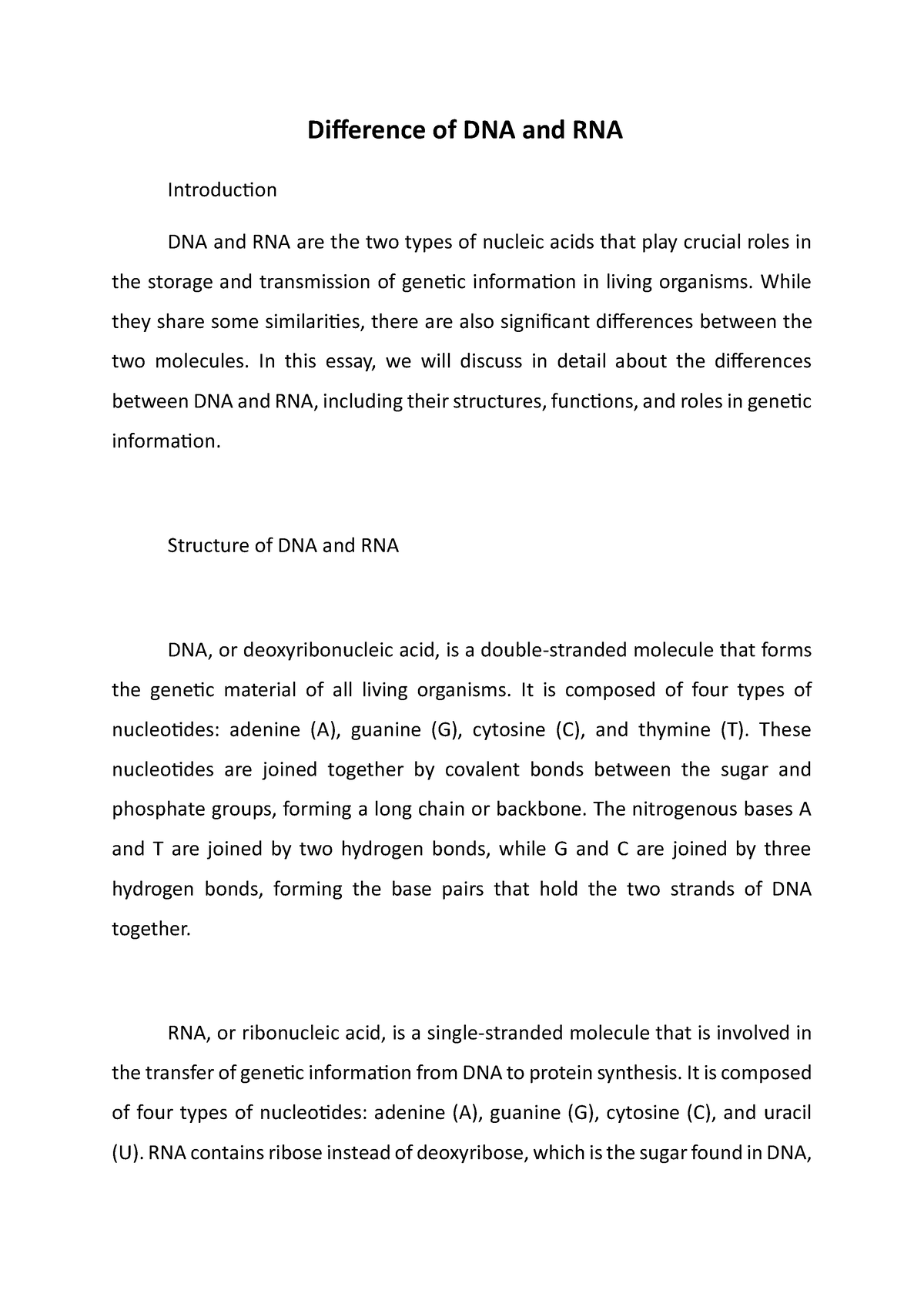 difference-of-dna-and-rna-difference-of-dna-and-rna-introduction-dna