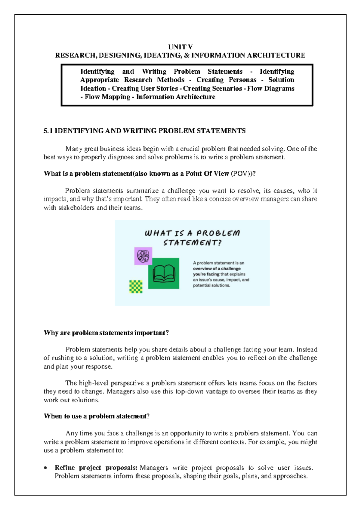 Unit-5 notes uiux - UNIT V RESEARCH, DESIGNING, IDEATING, & INFORMATION ...