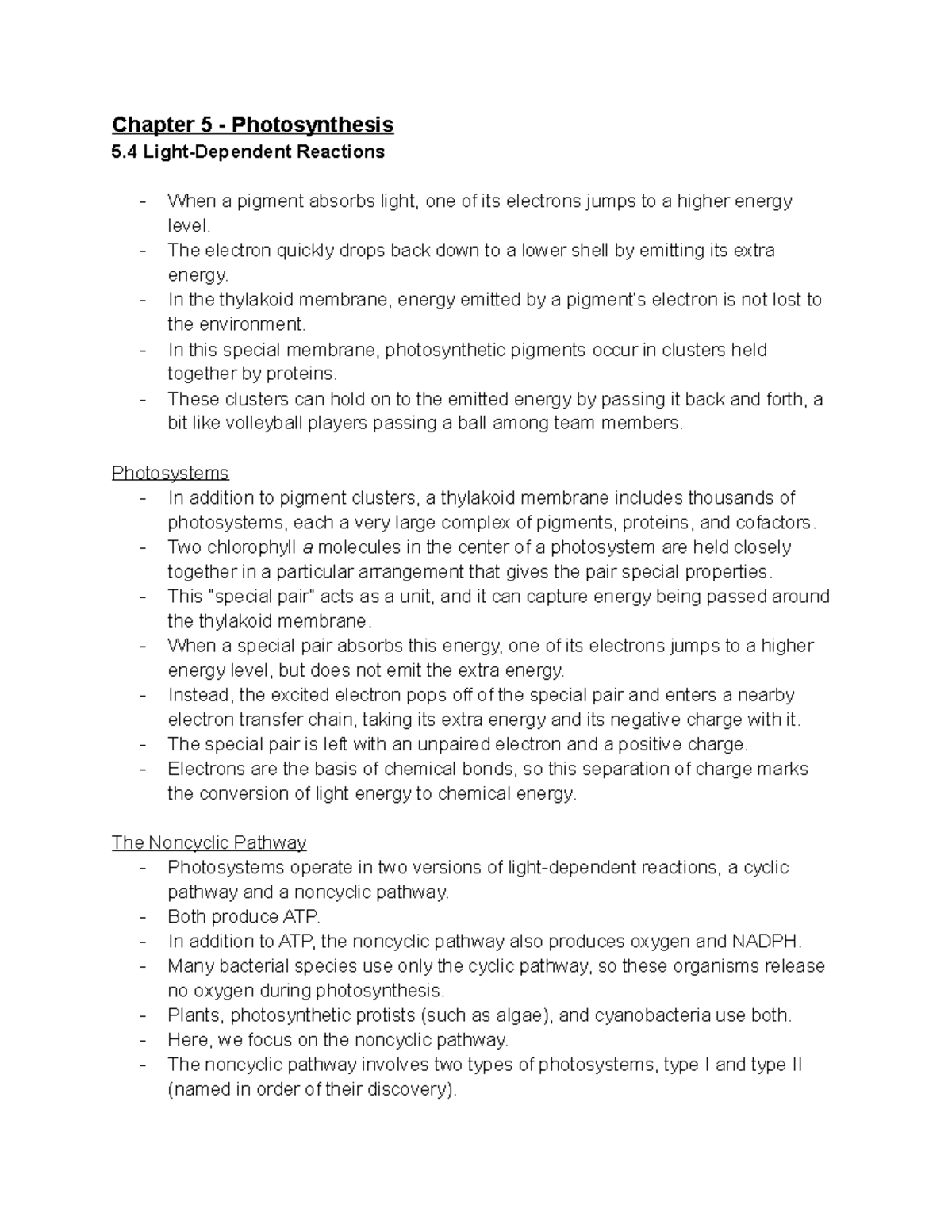 chapter-5-4-light-dependent-reactions-notes-chapter-5